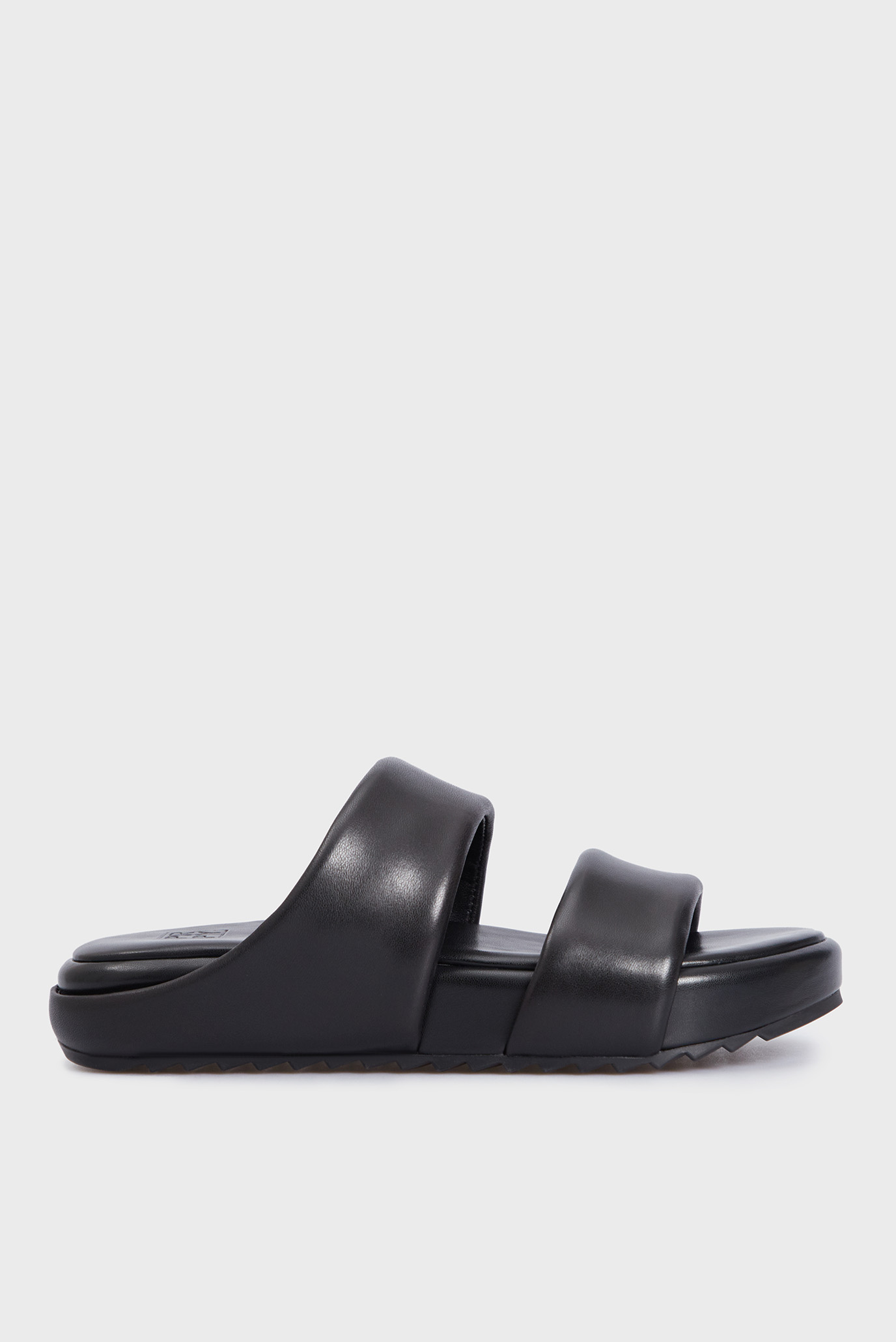Женские черные кожаные слайдеры Cody 6