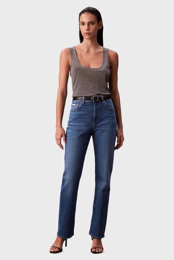 Джинсы/HIGH RISE STRAIGHT INDIGO CHANNE