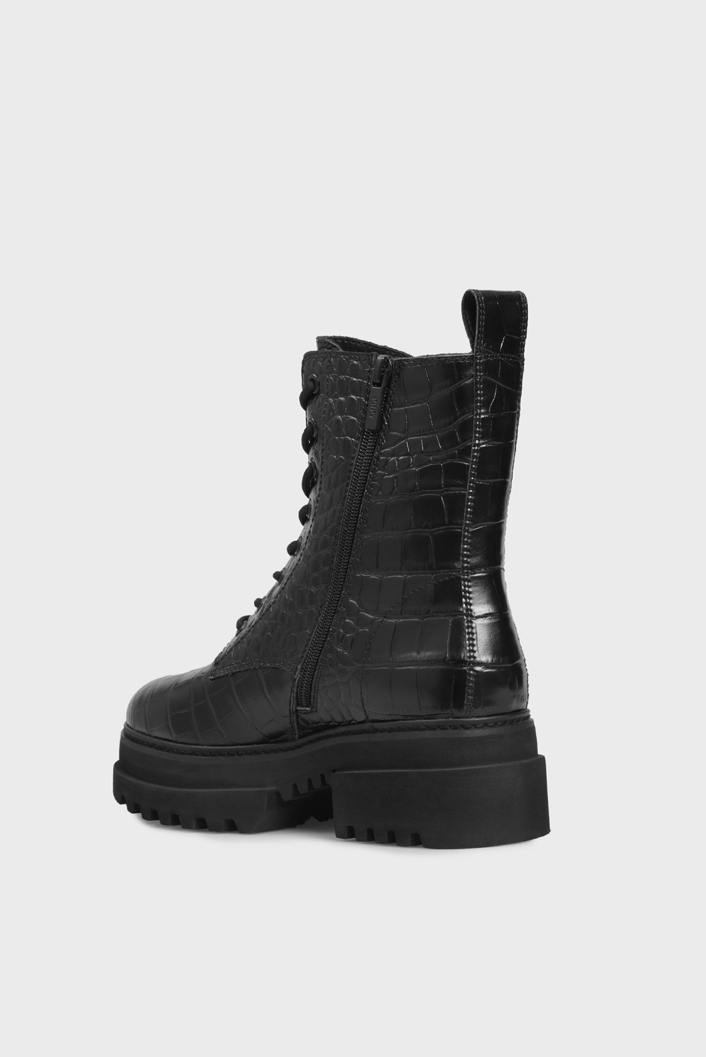 Женские черные кожаные ботинки Nadine 8