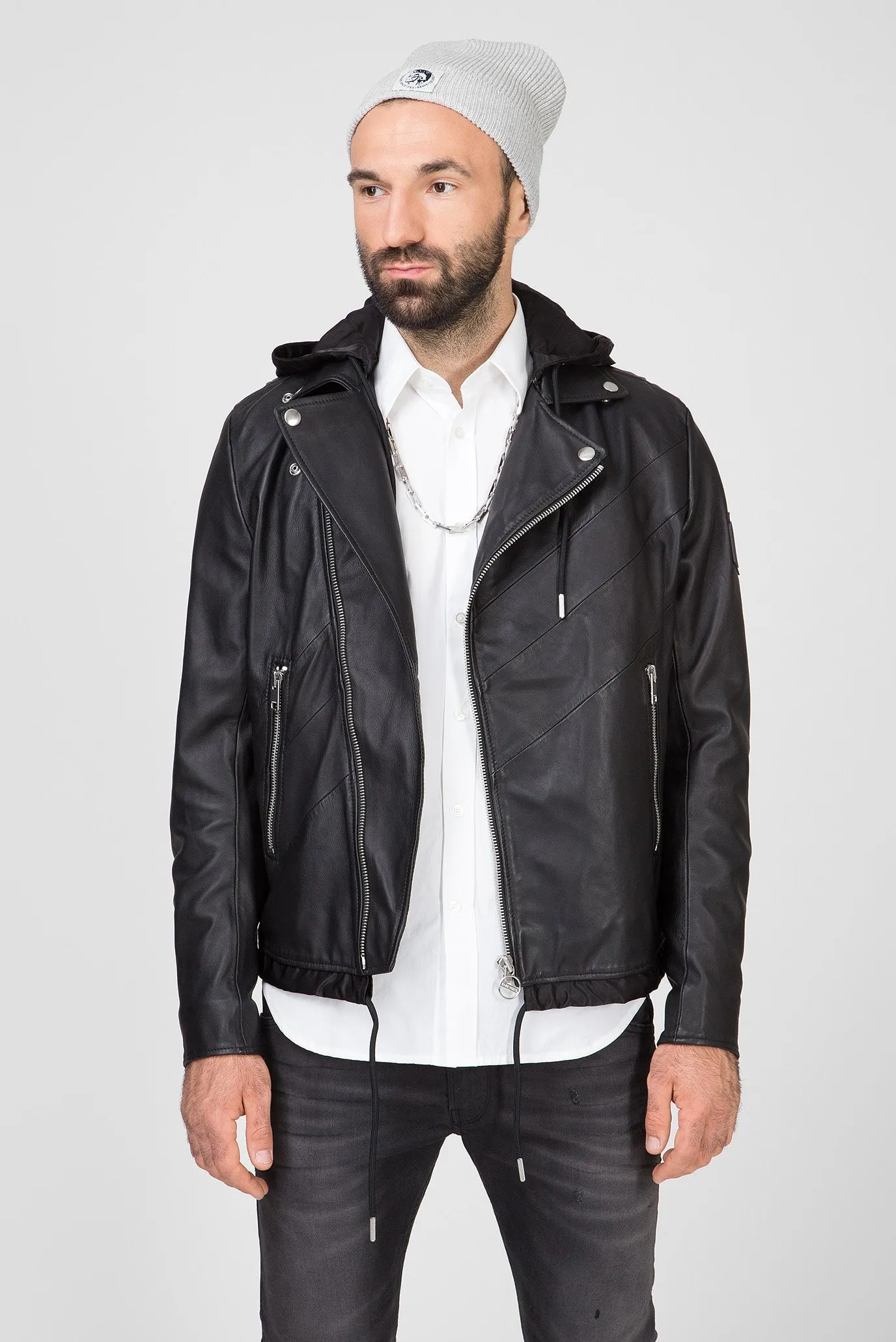 Куртка кожаная/L-SOLOVE GIACCA 1