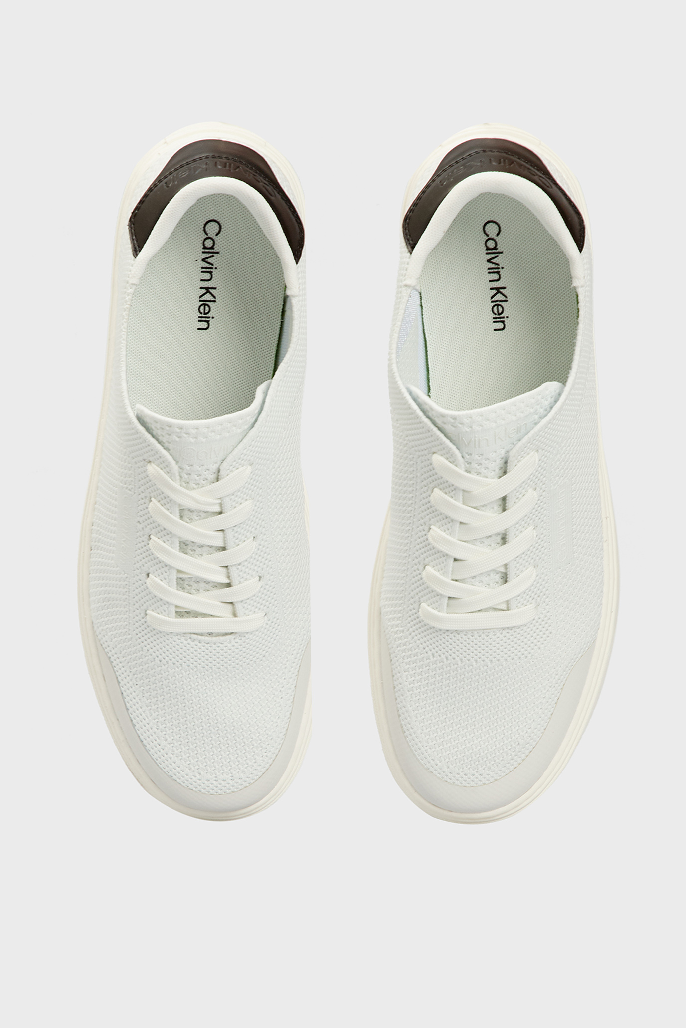 Мужские белые сникеры LOW TOP LACE UP KNITCalvin Klein Мужские белые сникеры LOW TOP LACE UP KNIT 4