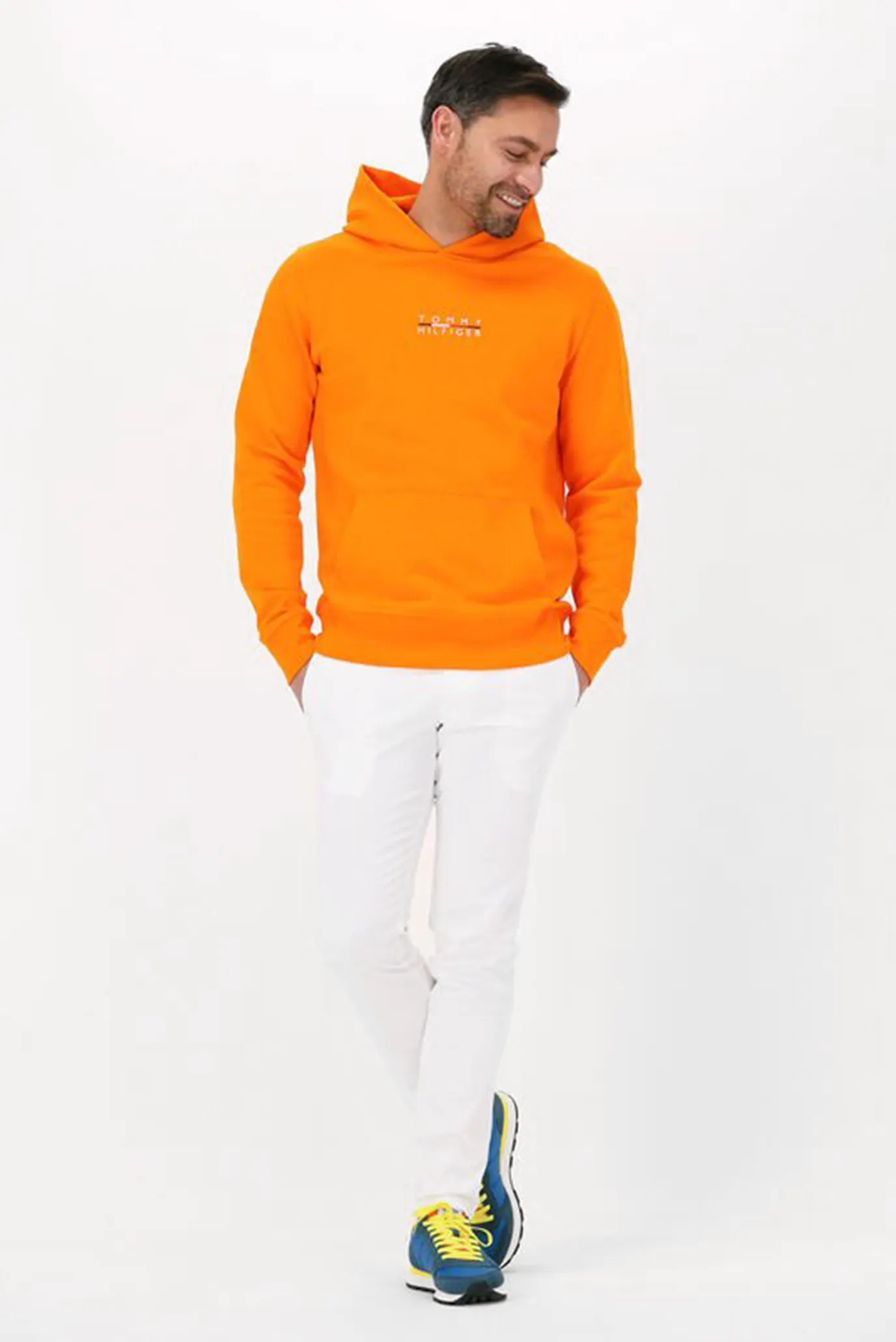 Мужское оранжевое худи SQUARE LOGO 9