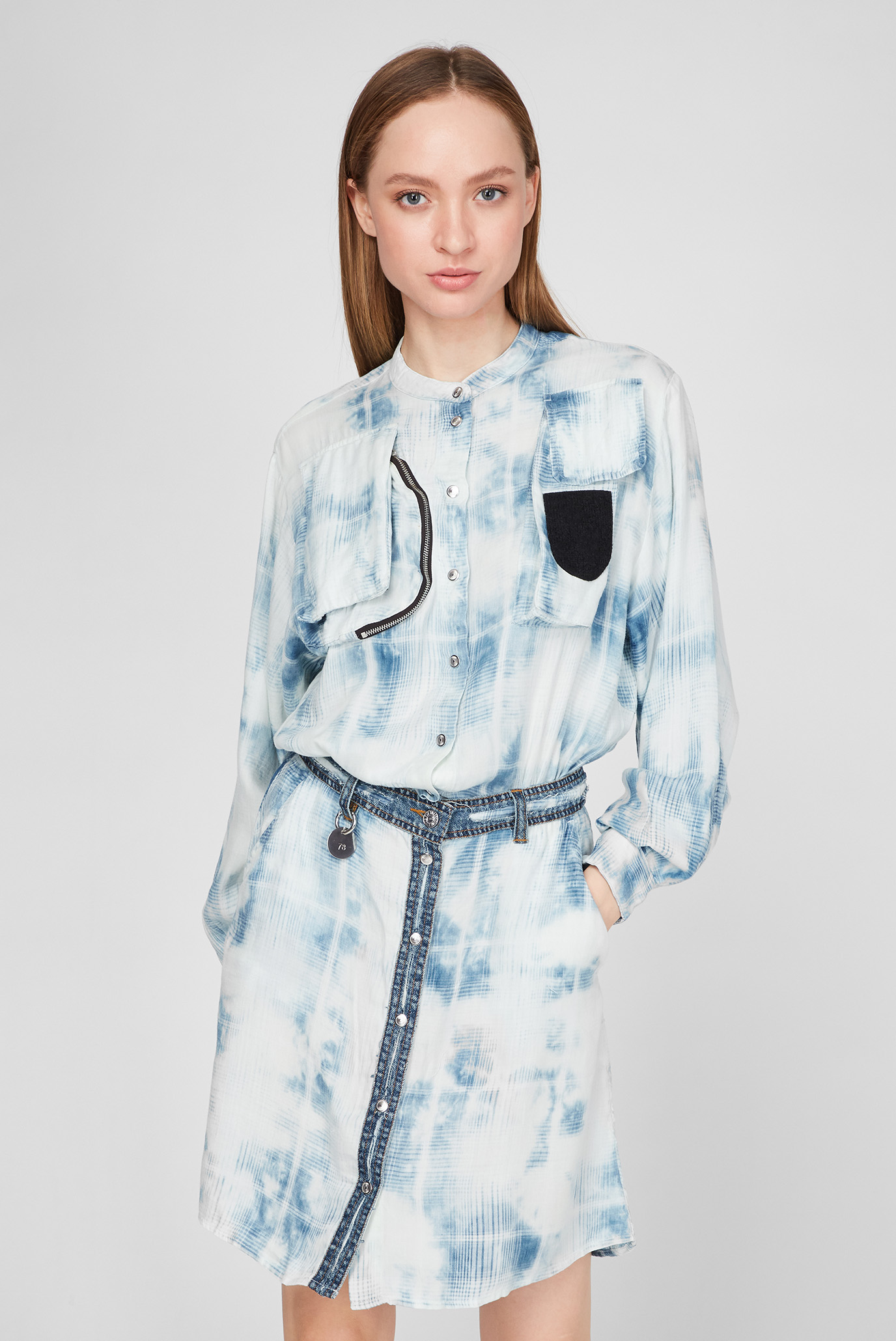 Женское голубое платье D-NOEMI 6