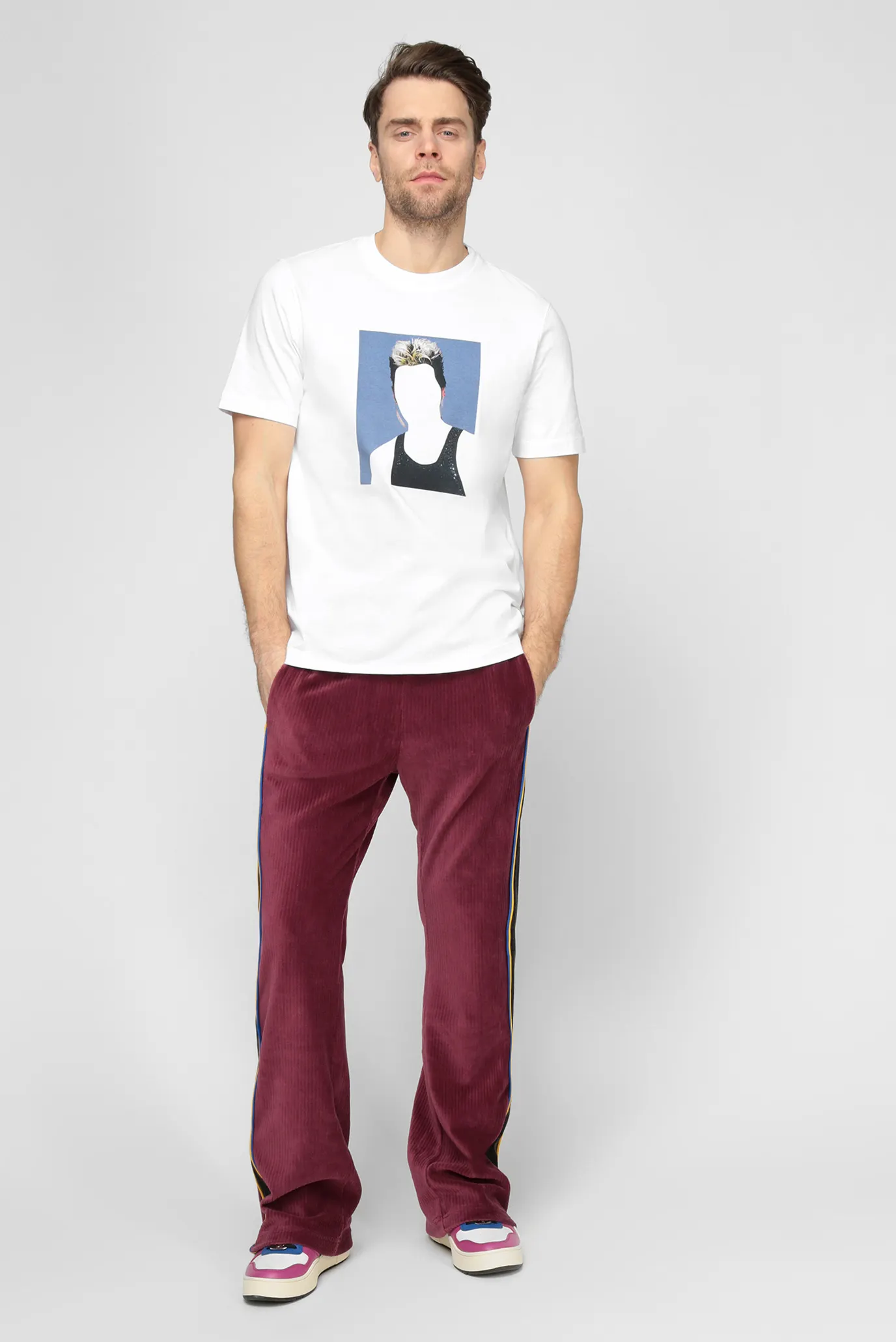 Мужская белая футболка JUST-C3 7