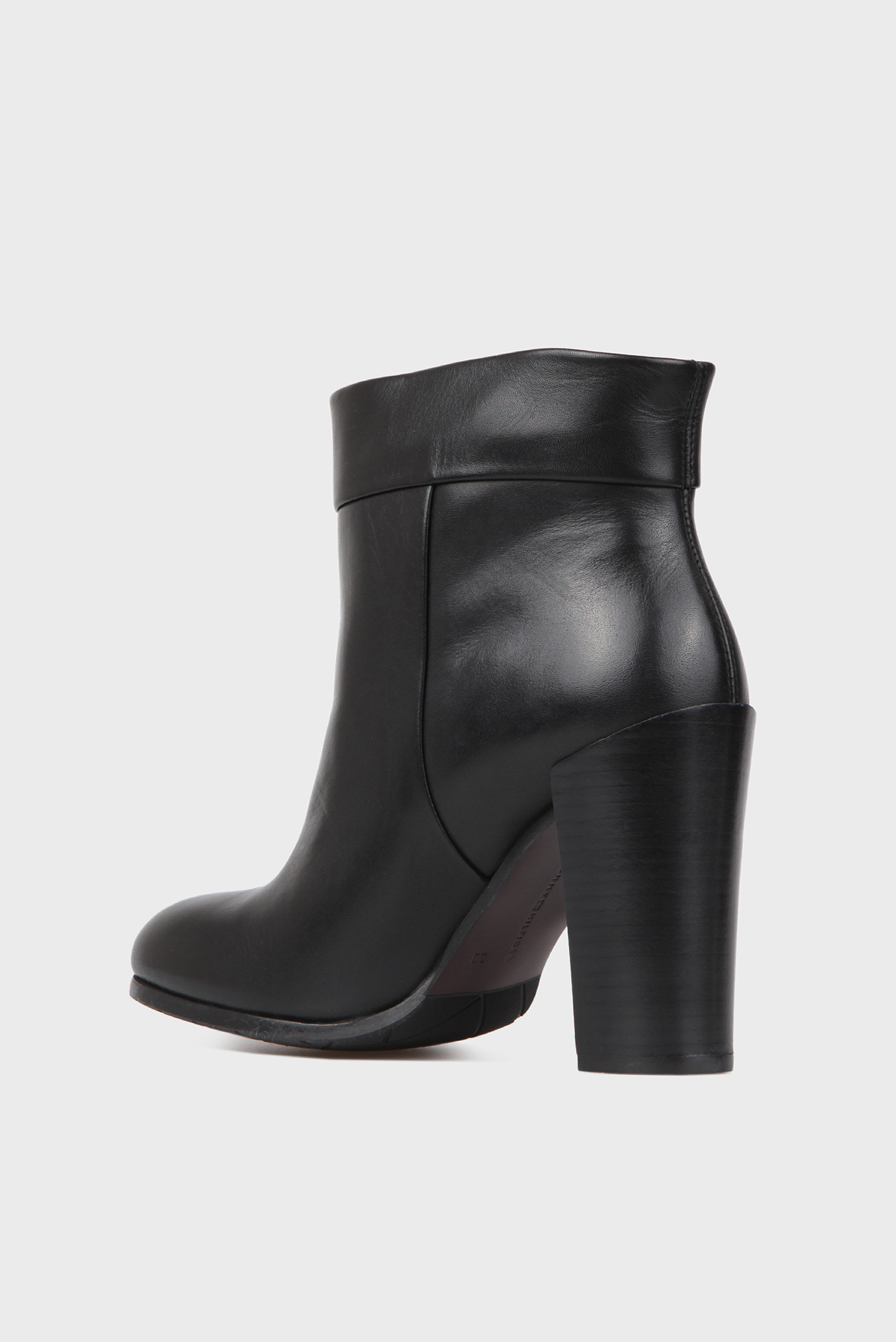 Женские черные кожаные ботильоны 8