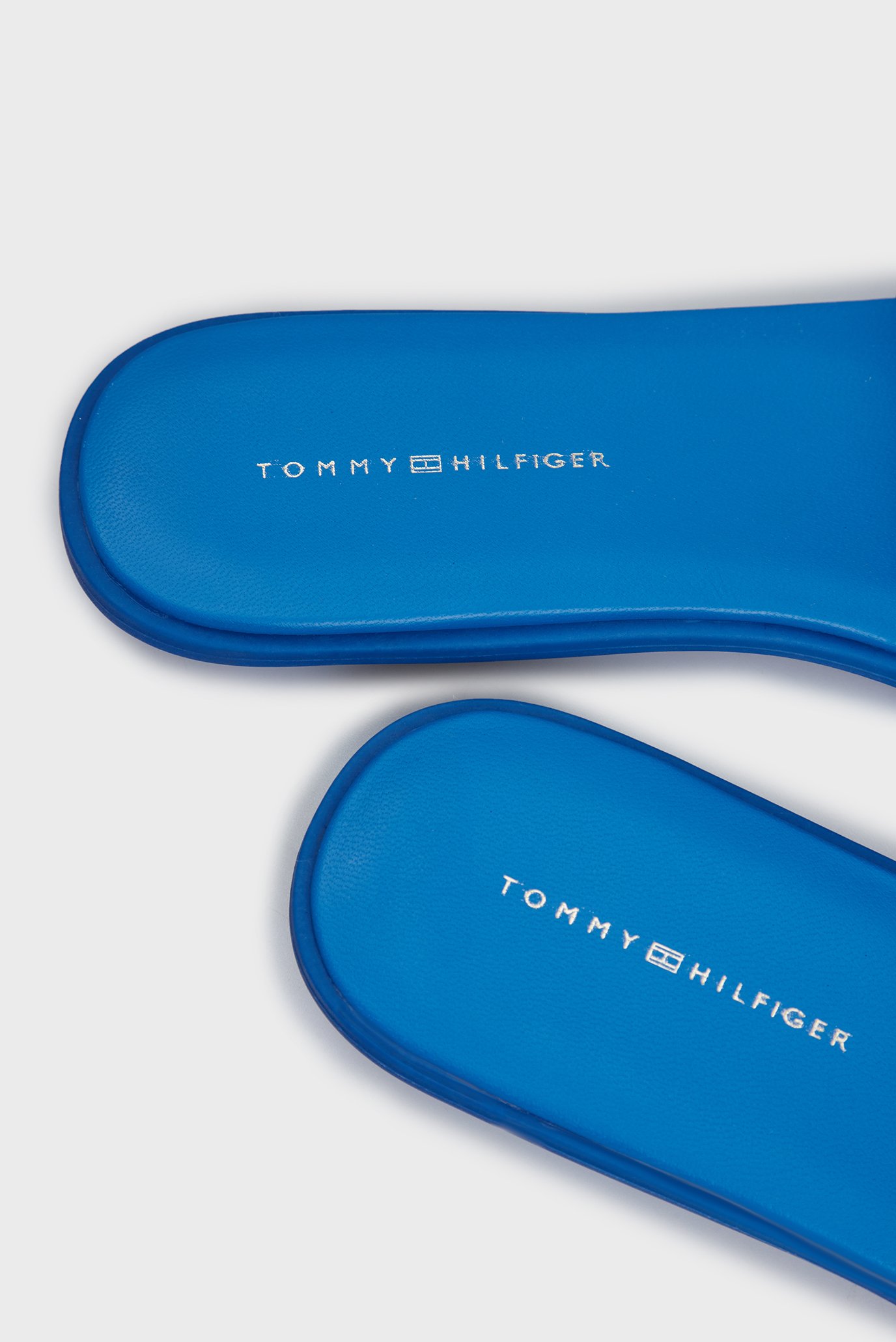 Женские синие кожаные слайдеры TH POP MULE 2