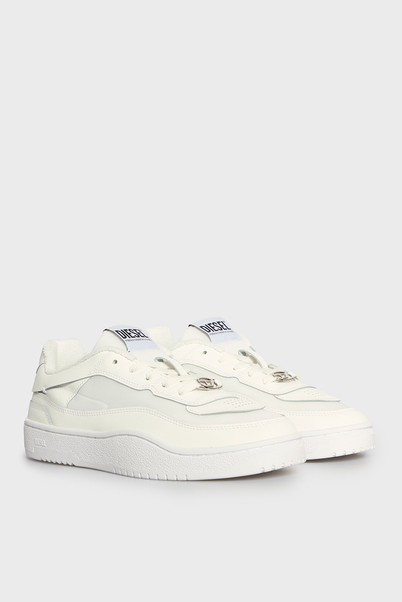 Мужские белые  сникерсы OVAL SKATEDiesel Мужские белые  сникерсы OVAL SKATE 3