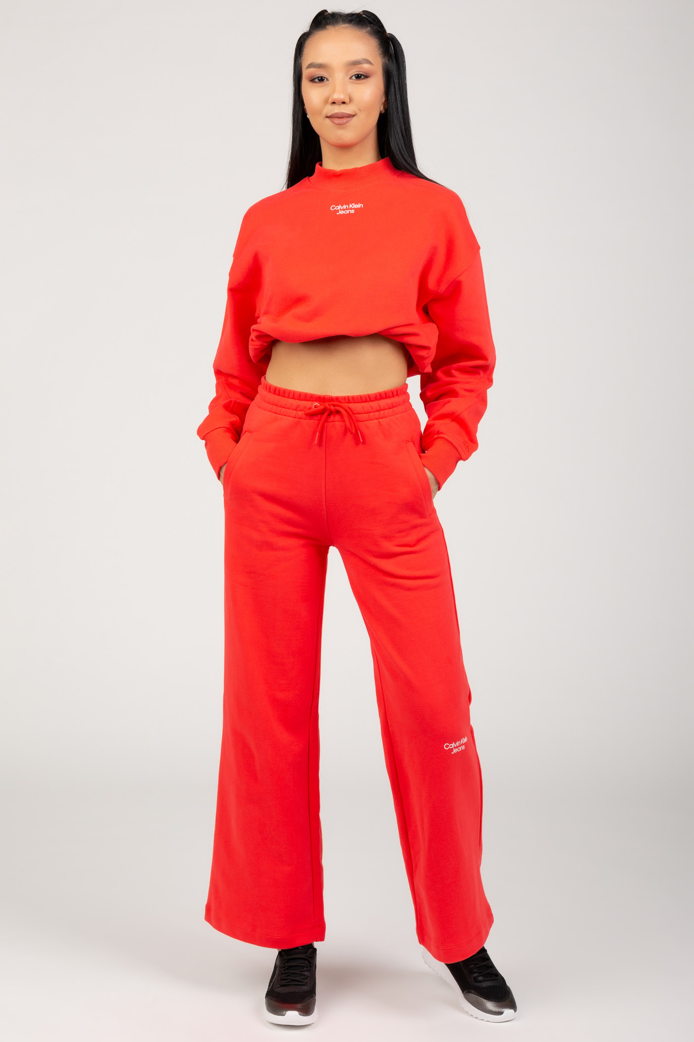 Женские красные спортивные брюки Calvin Klein Jeans Женские красные спортивные брюки 4