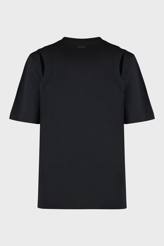 Женский черный топ REGULAR SHOULDER CUT OUT