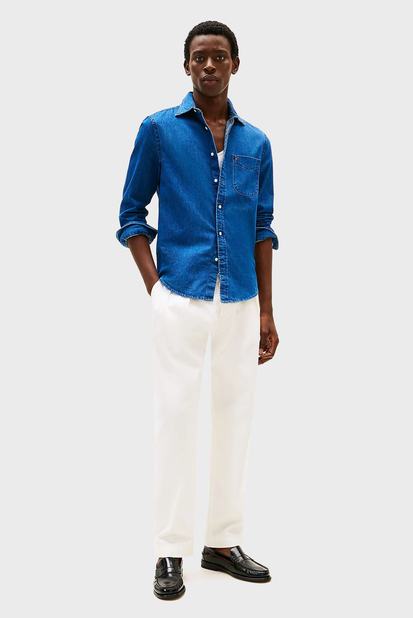 Мужская синяя джинсовая рубашка DENIM RF SHIRT 2