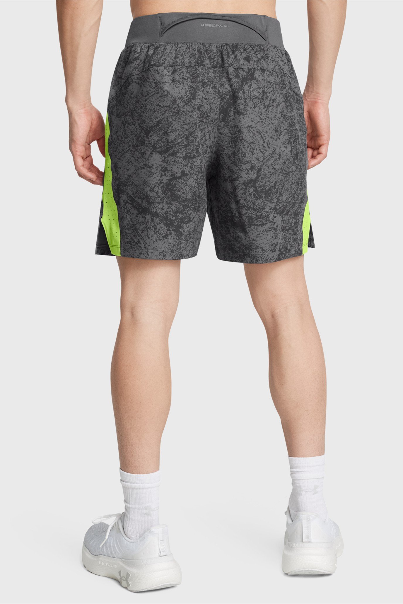 Мужские серые шорты UA LAUNCH PRO 7'' PRINTED SHORTS 2