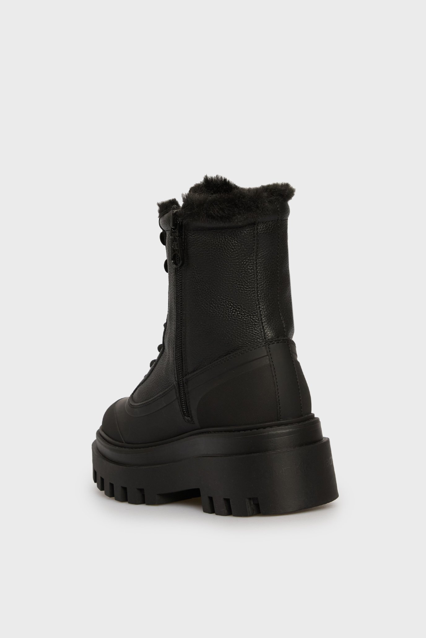 Женские черные ботинки FLATFORM LACE UP BOOT PADDED 5