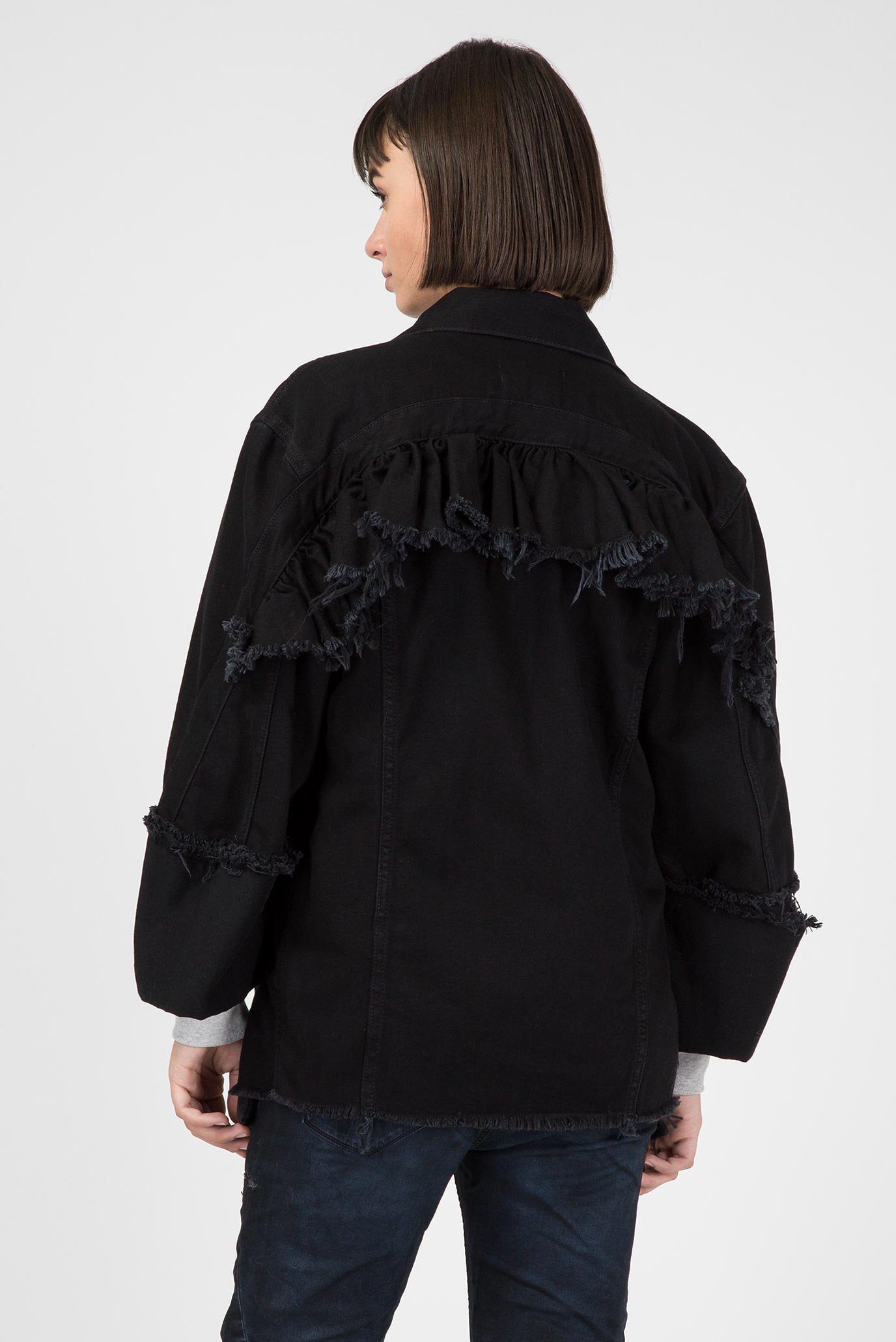 Женская черная джинсовая курткаDE-VISEMAC GIACCA 8