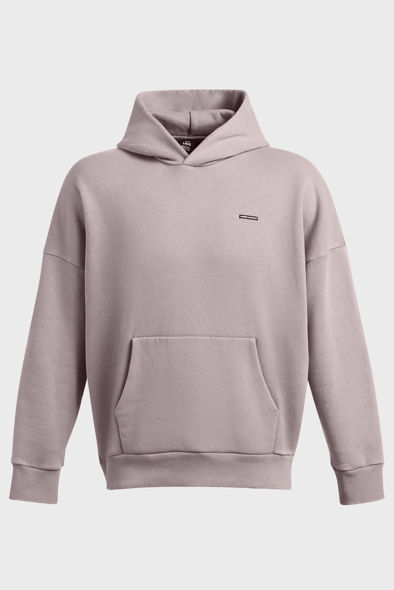 Мужское серое худи UA Icon HWT Flc Wash OS Hood 5