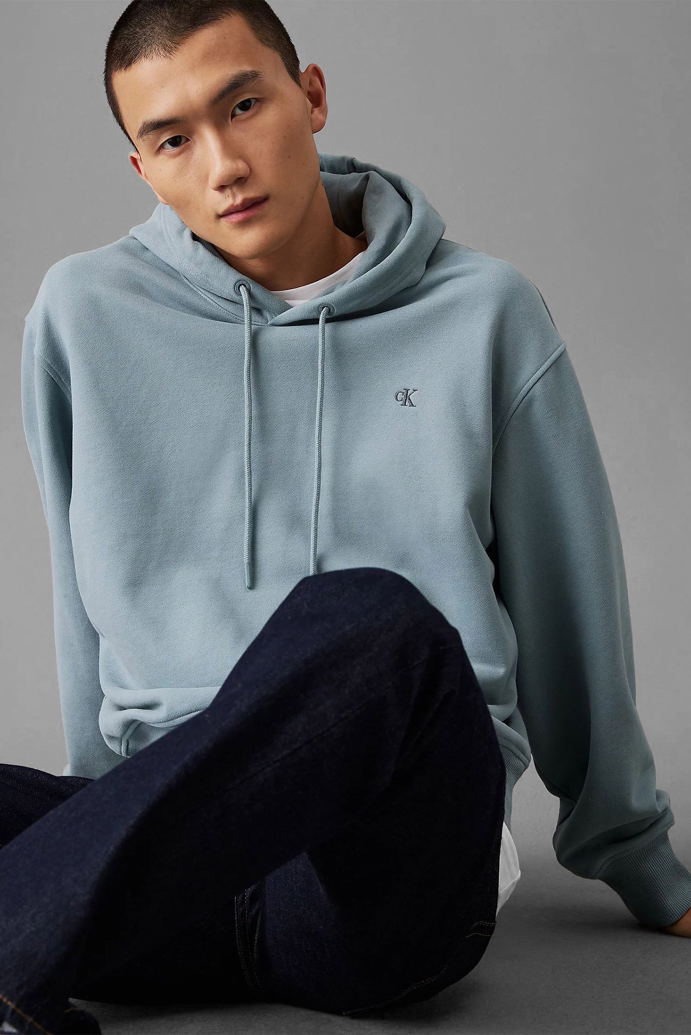 Мужское синее худи HEAVYWEIGHT CK EMBROCalvin Klein Jeans Мужское синее худи HEAVYWEIGHT CK EMBRO 4