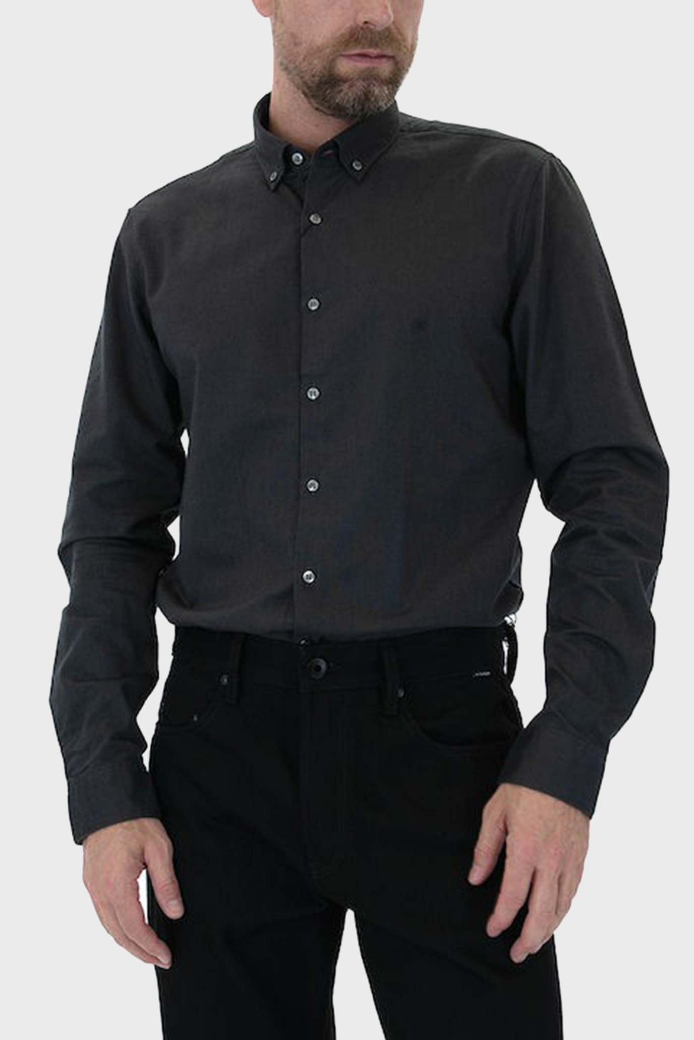 Рубашка WASHED OXFORD SOLID SLIM SHIRT 1