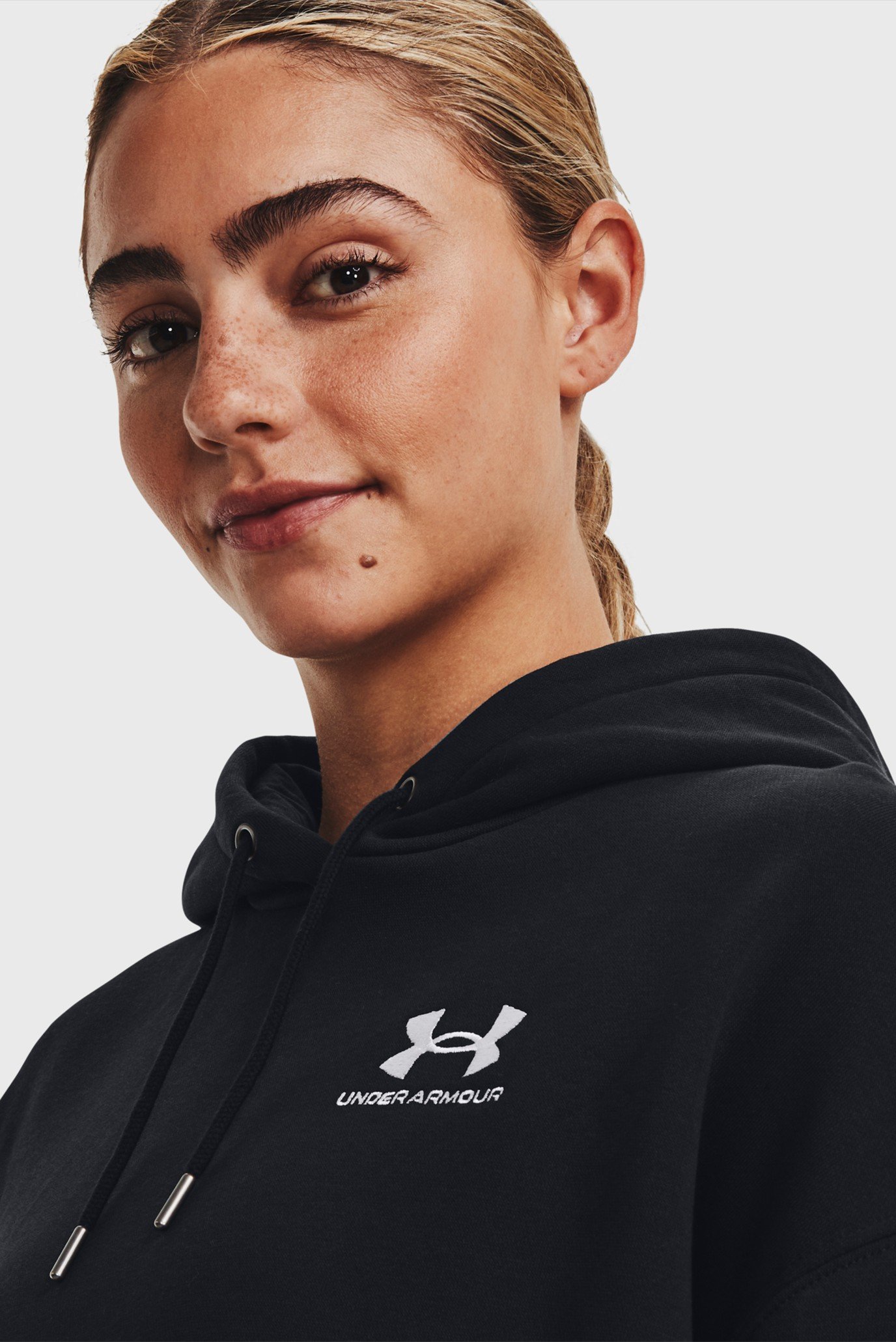 Женское черное худи Essential Flc OS Hoodie 4