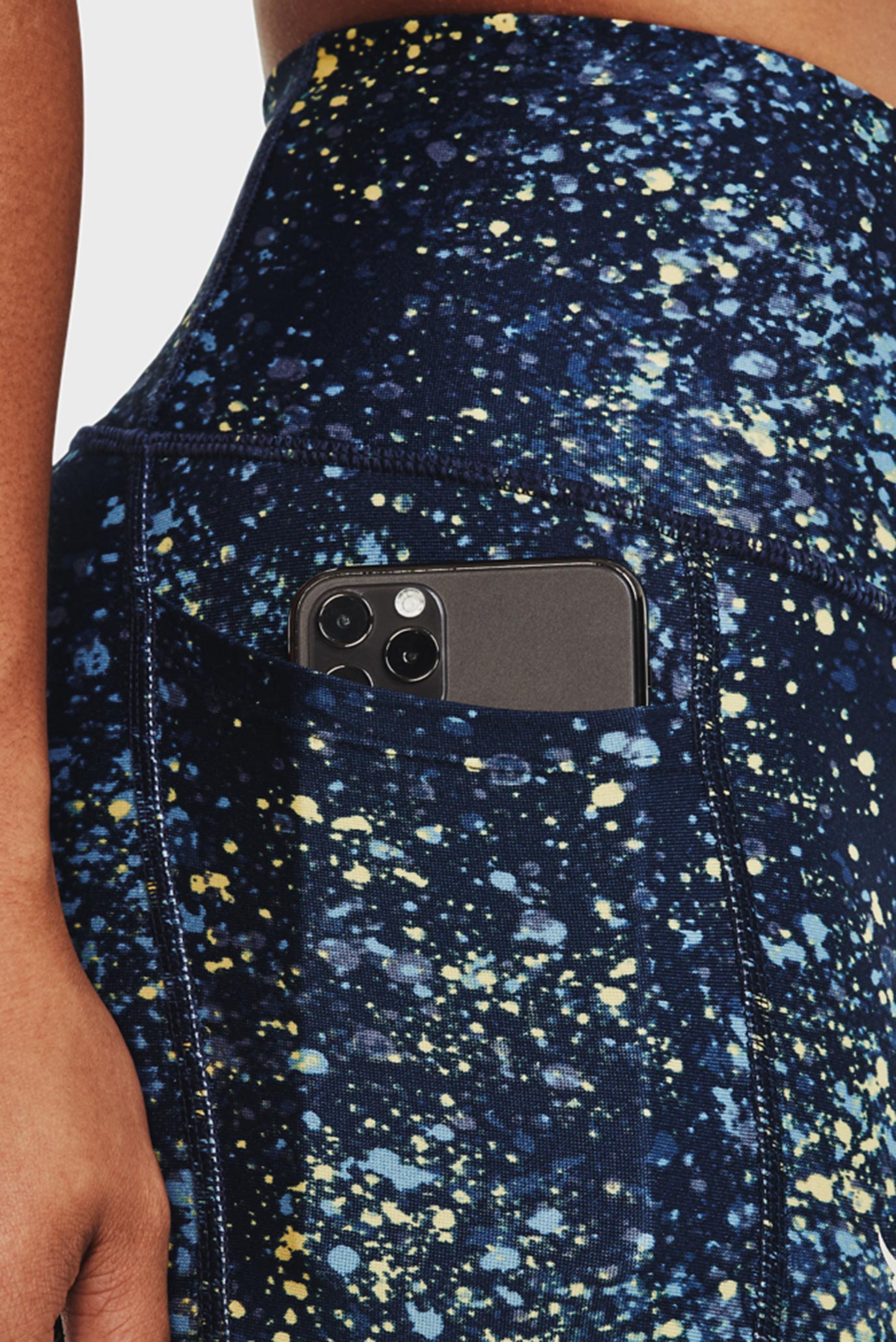 Женские темно-синие тайтсы UA Pjt Rock HG Ankle Legging 5