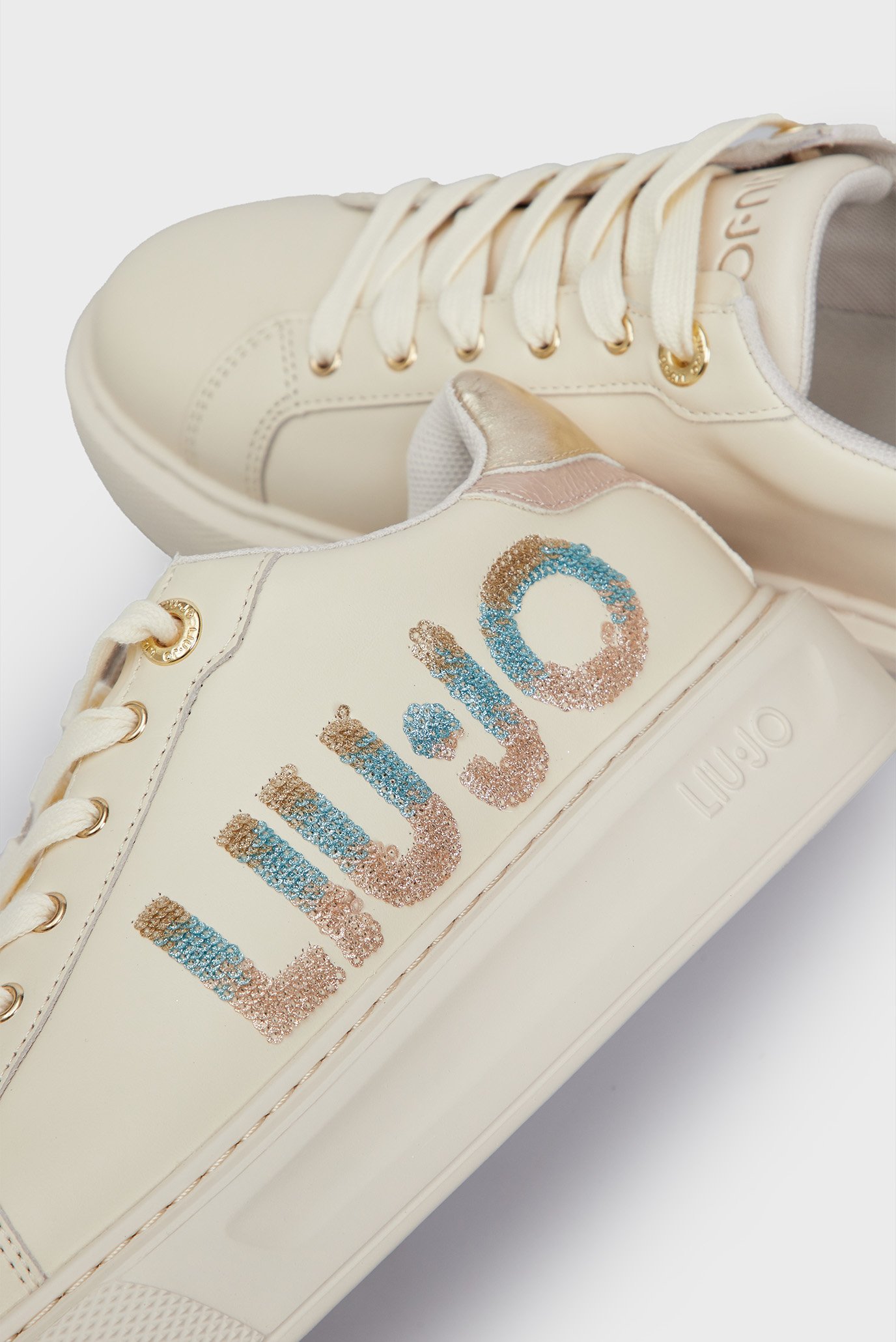 Женские бежевые кожаные сникерсы KYLIE 22 2