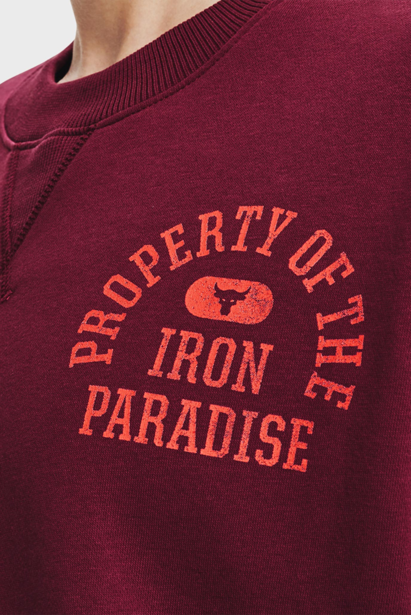 Женский бордовый свитшот UA Prjct Rock Fleece LC Crew 4