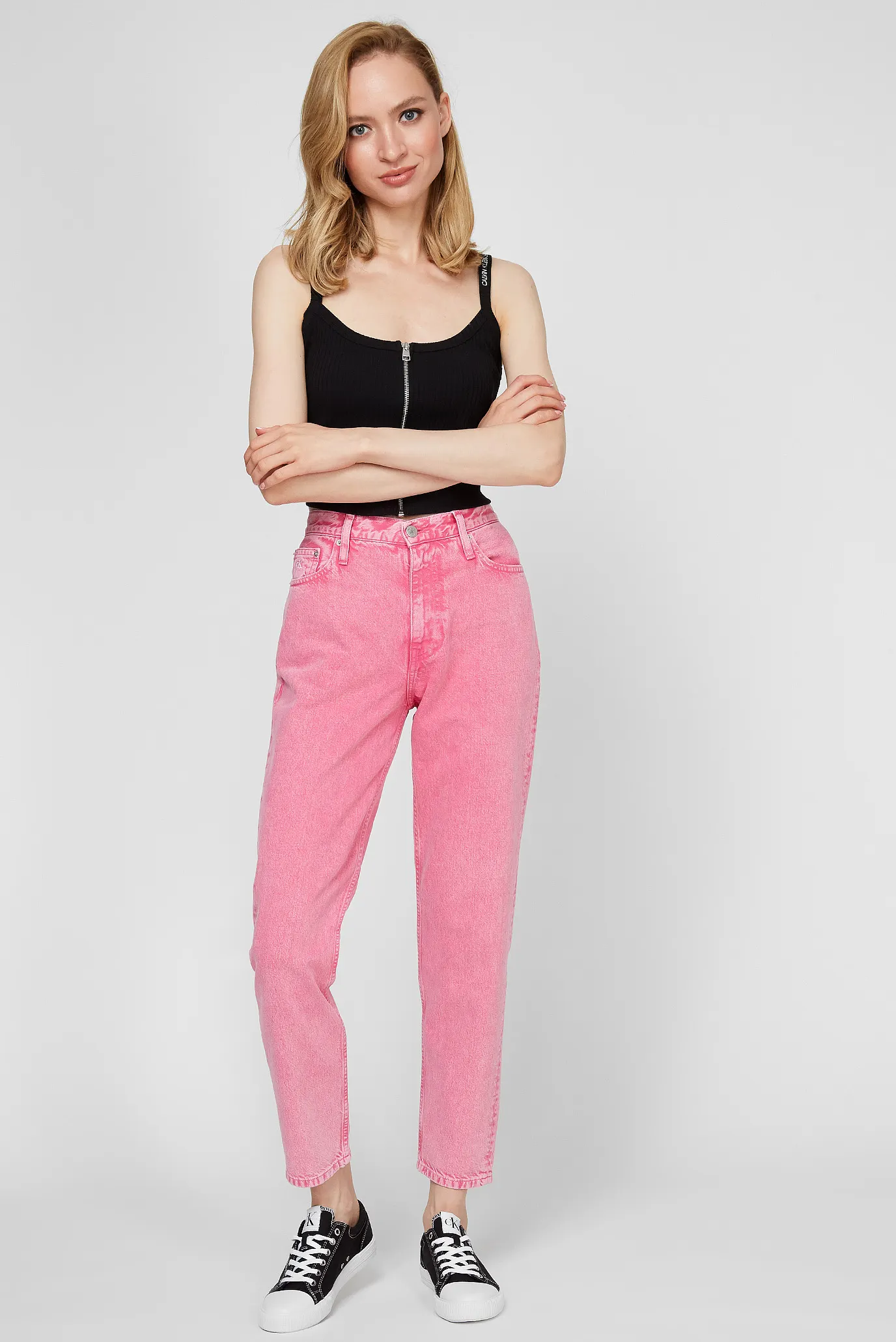 Женские розовые джинсы 5