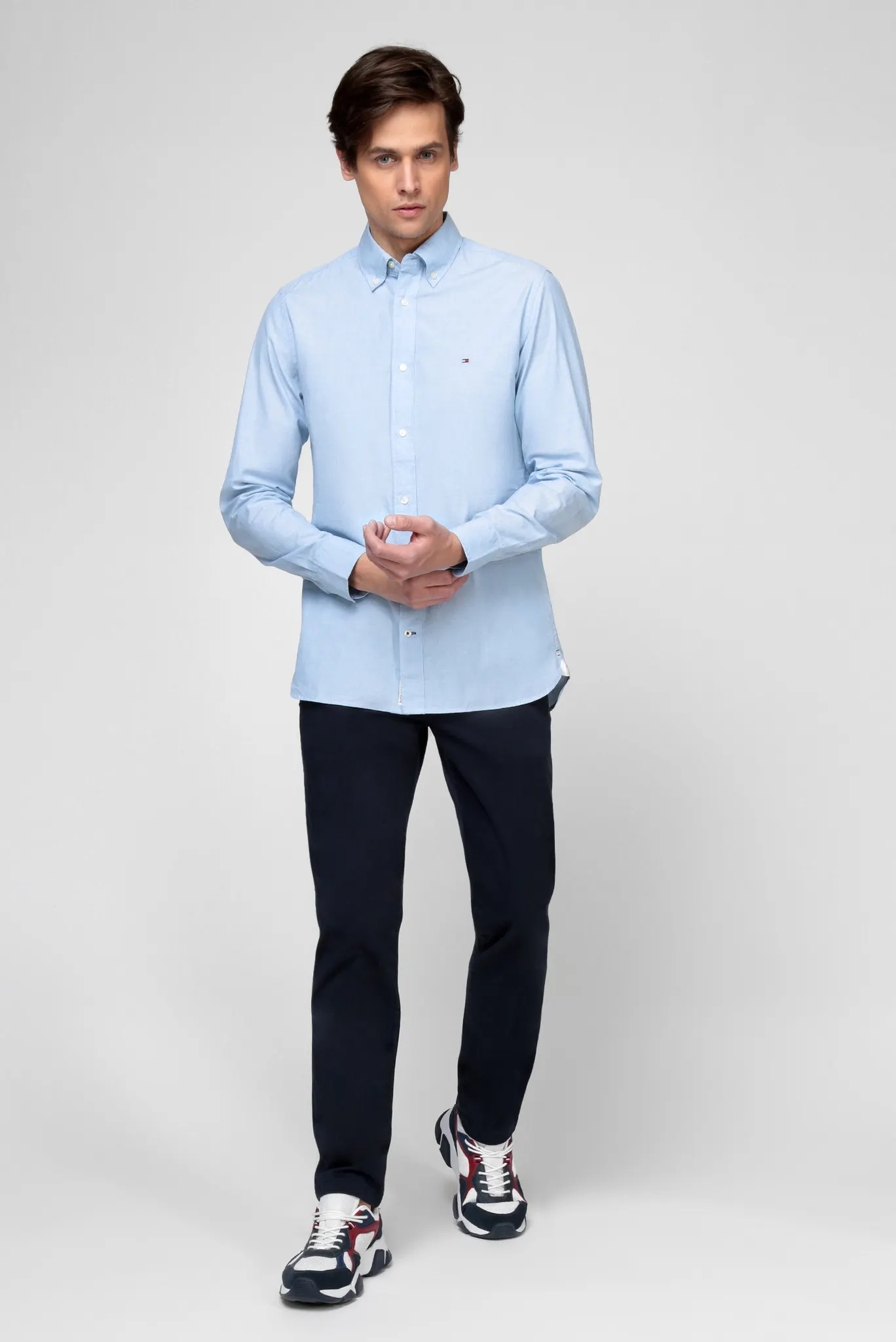 Мужская голубая рубашка NATURAL SOFT POPLIN 5