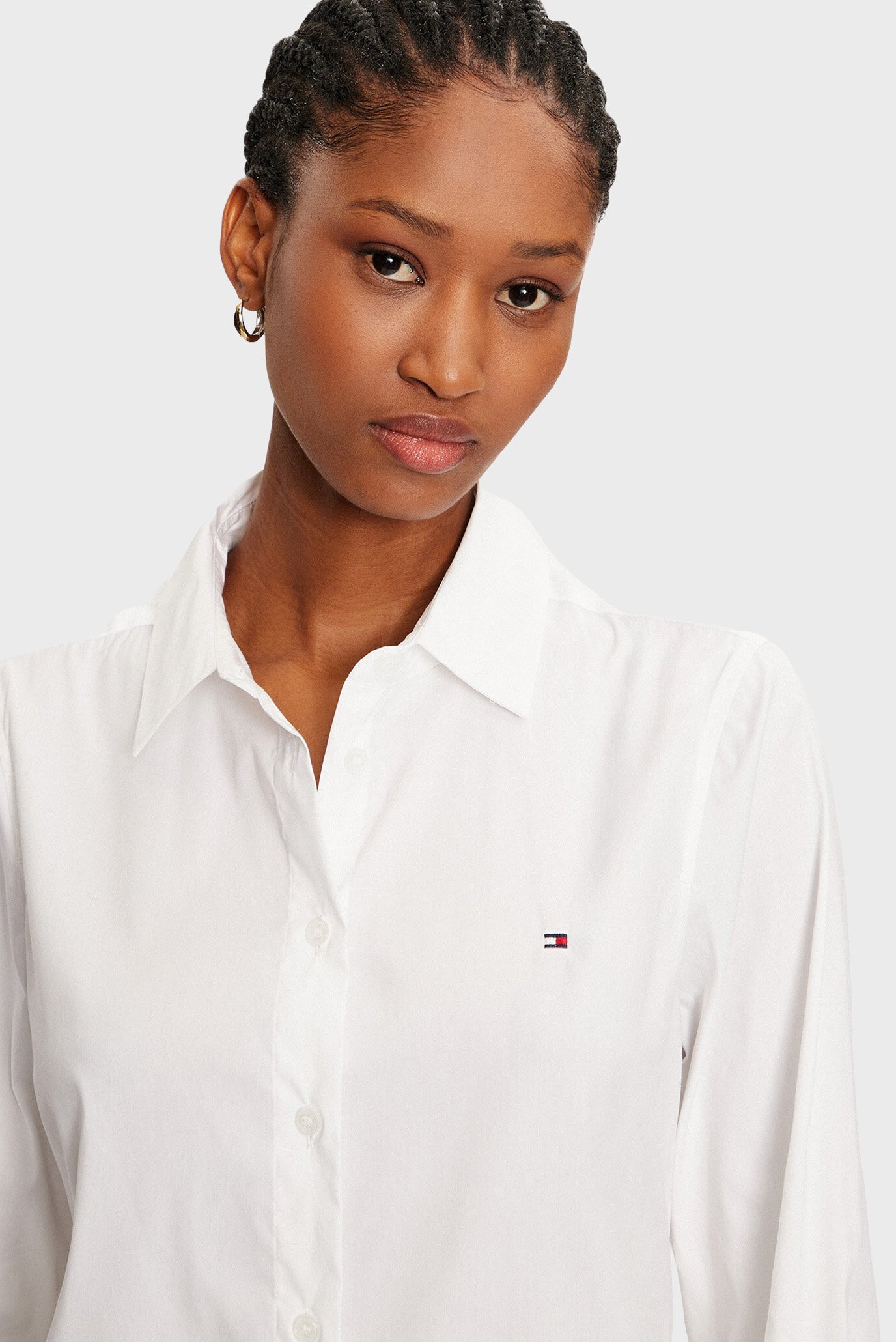 Женская белая рубашка ESS POPLIN REGULAR SHIRT 2