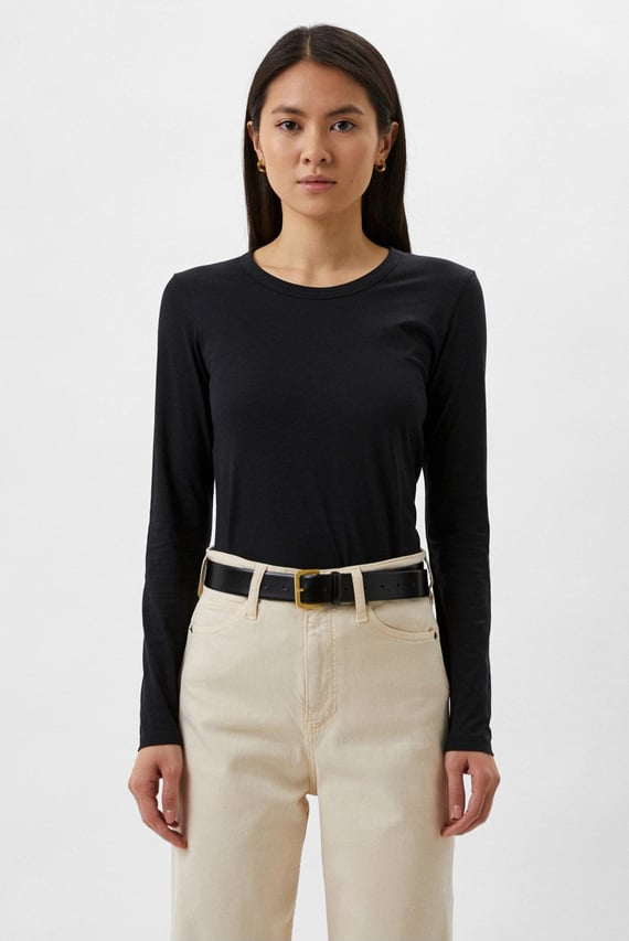 Лонгслив SMOOTH COTTON CREW NECK TEE LS