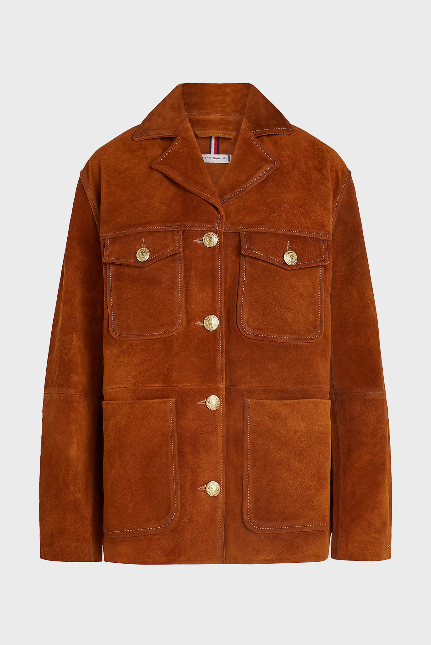 Женская рыжая замшевая куртка MD SUEDE AMERICANA 6