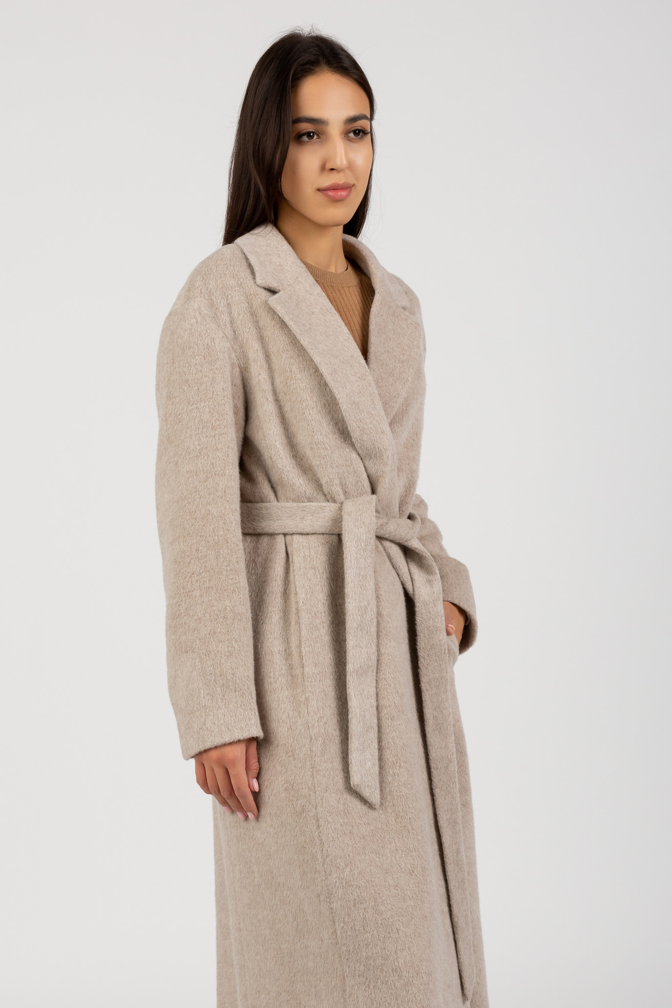 Пальто TEXTURED WOOL WRAP COAT 2