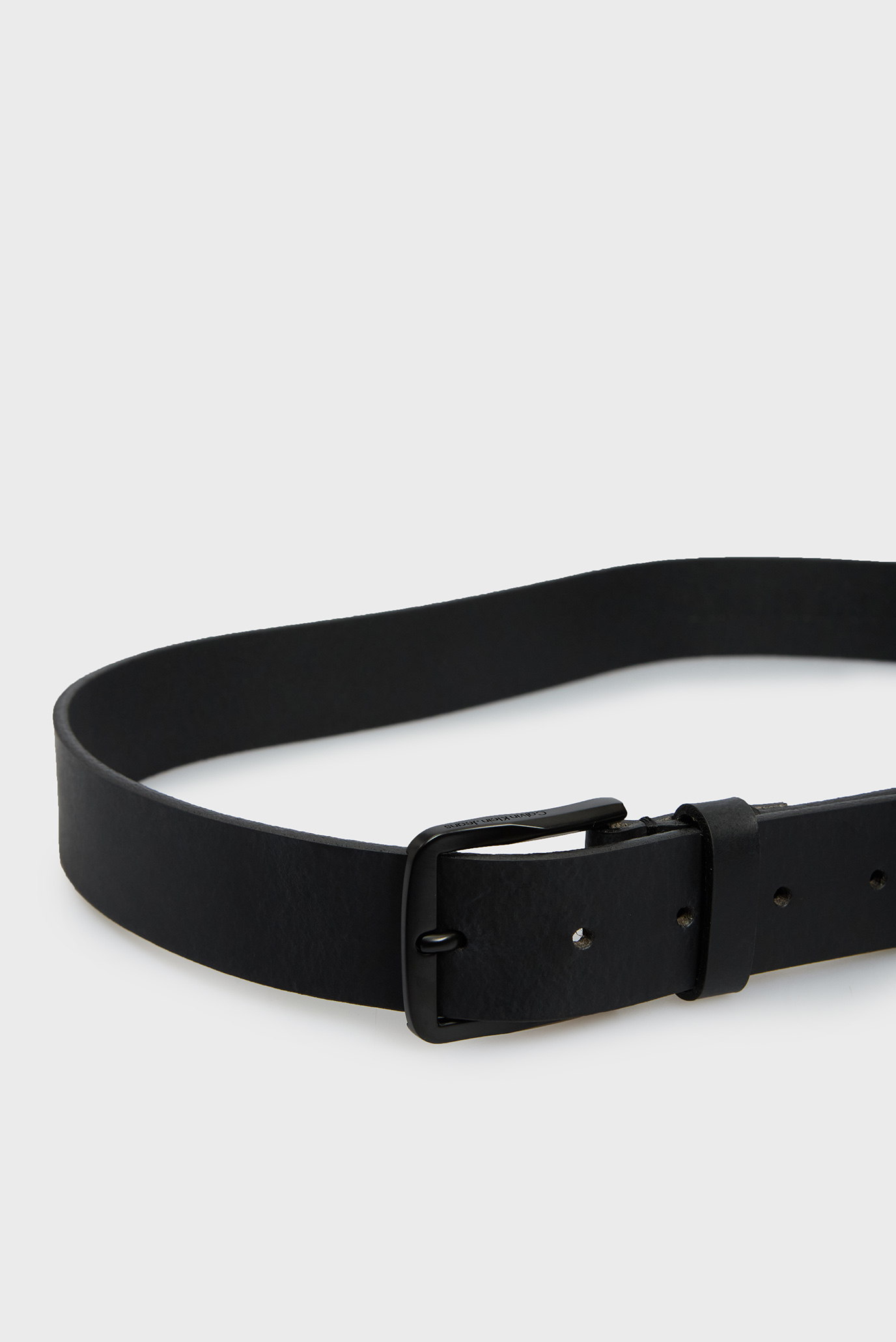 Мужской черный кожаный ремень CLASSIC FLAT R LTHR BELT 35MM 3