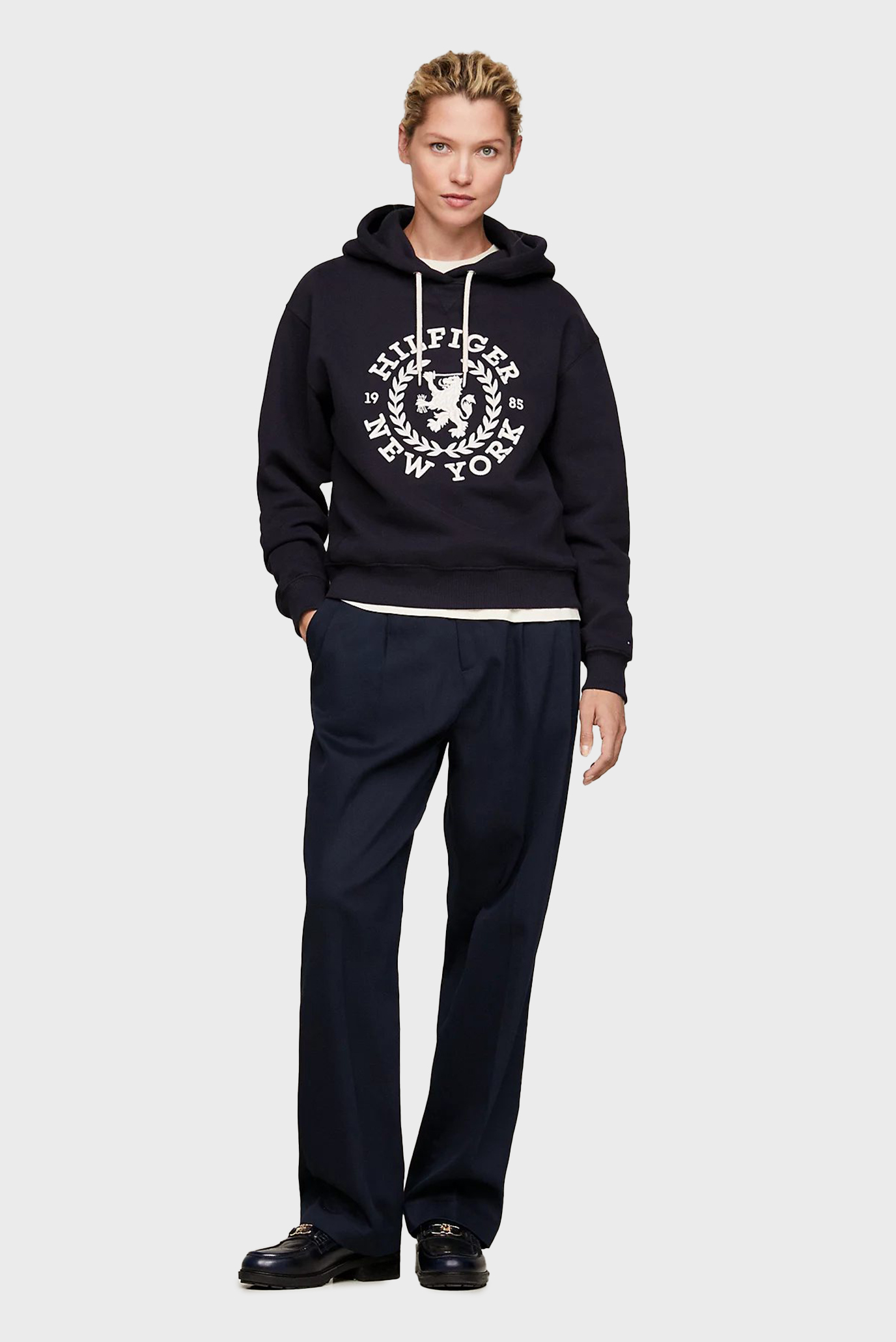 Женское темно-синее худи REG CREST 2