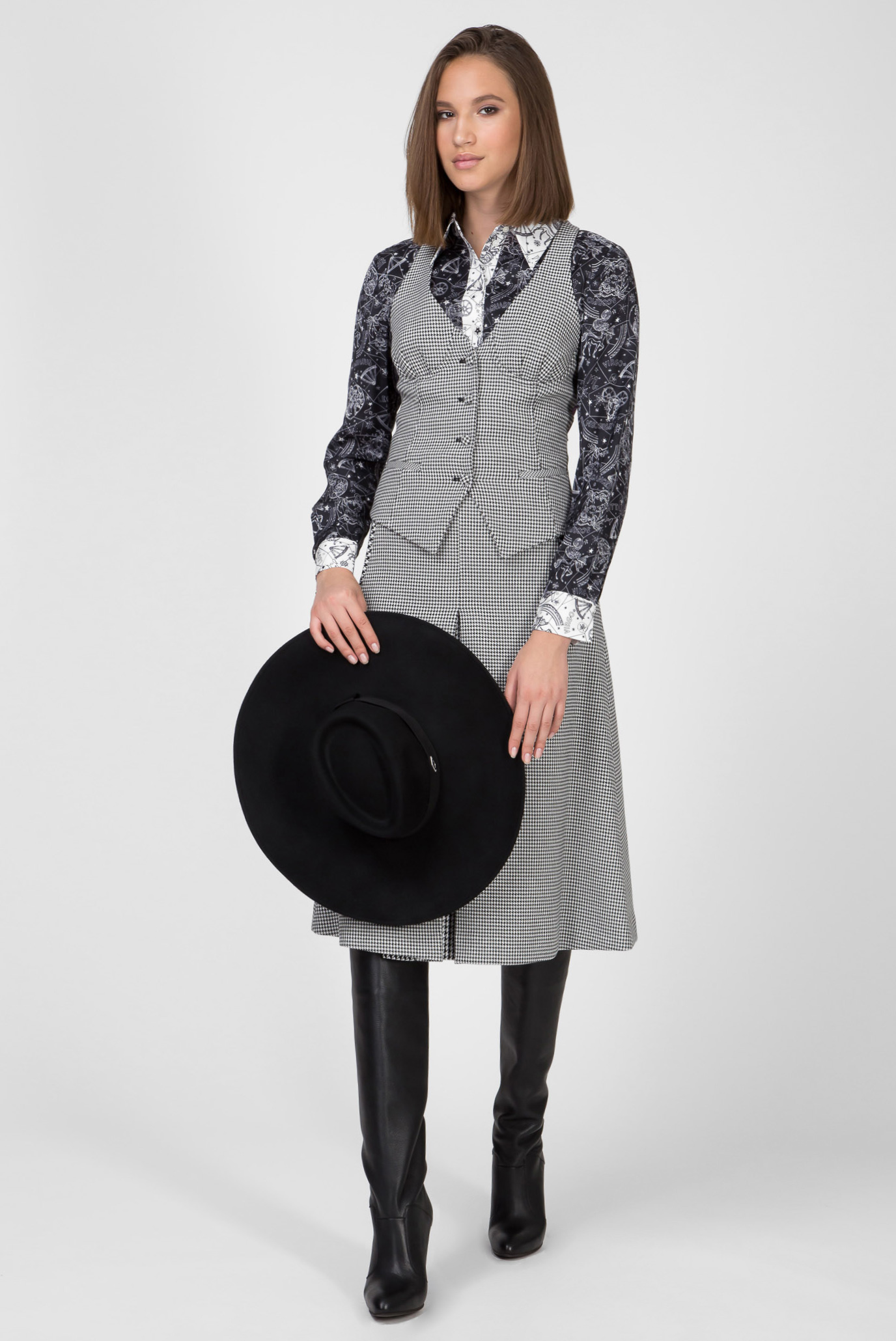 Женский жилет с узором ZENDAYA HOUNDSTOOTH 10