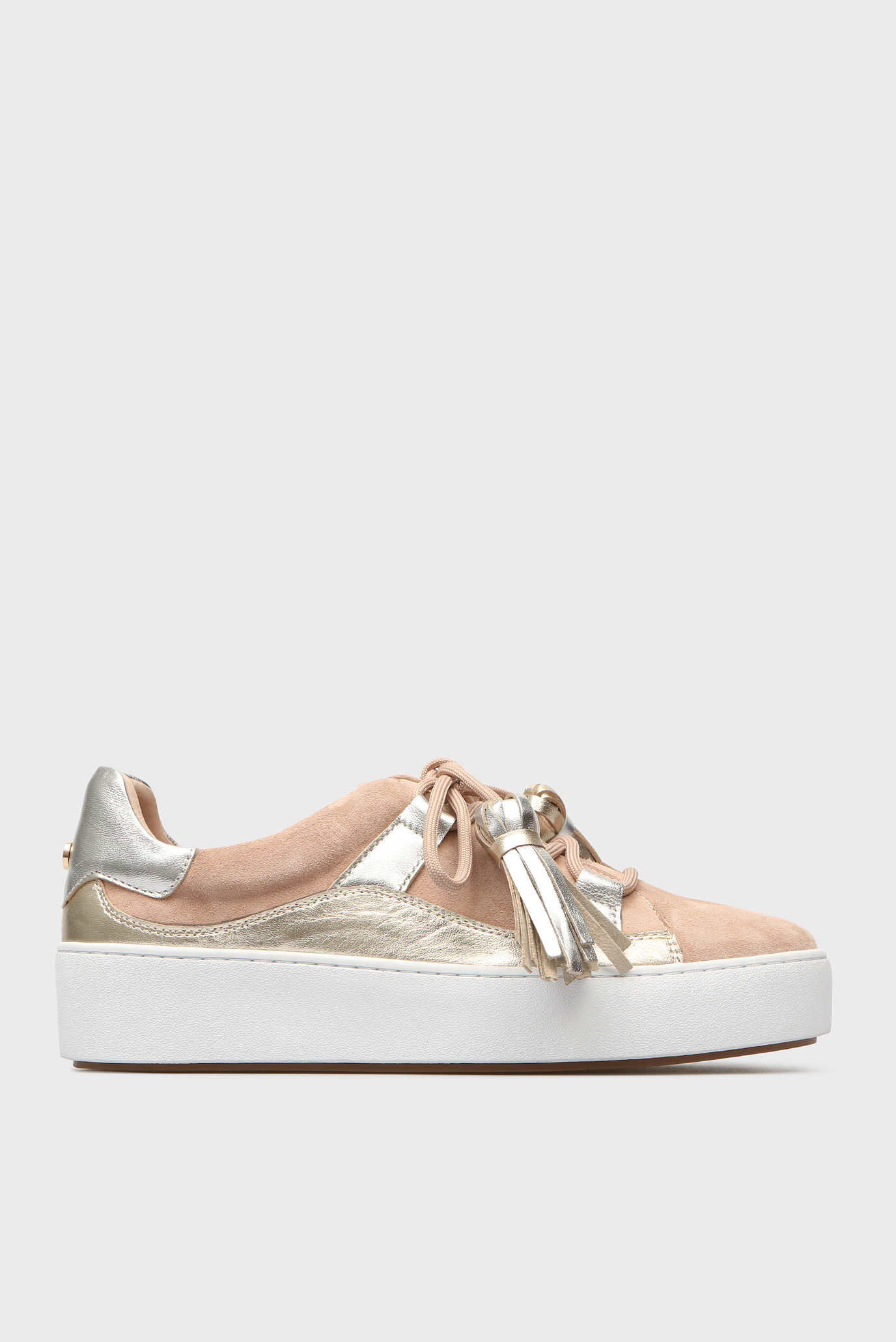 Женские бежевые замшевые сникеры Jizele 6