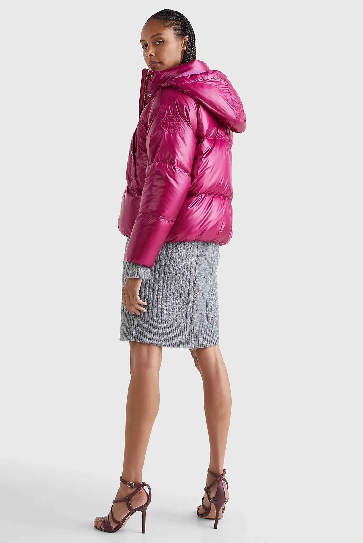 Женский малиновый пуховик POP COLOUR 9