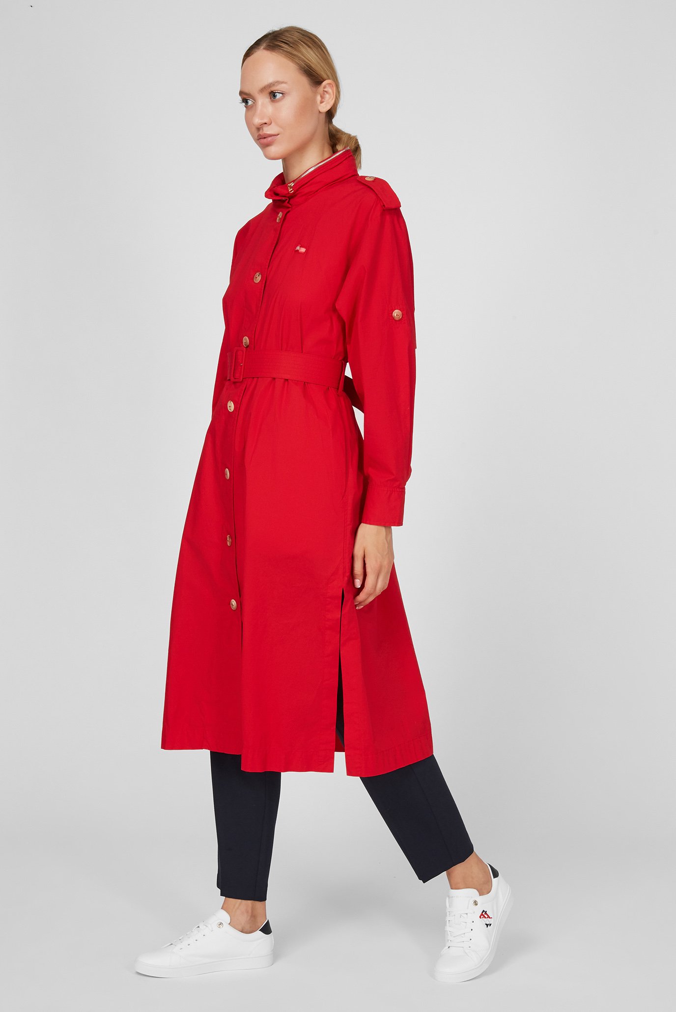 Женский красный тренч ICON COTTON FLUID 9