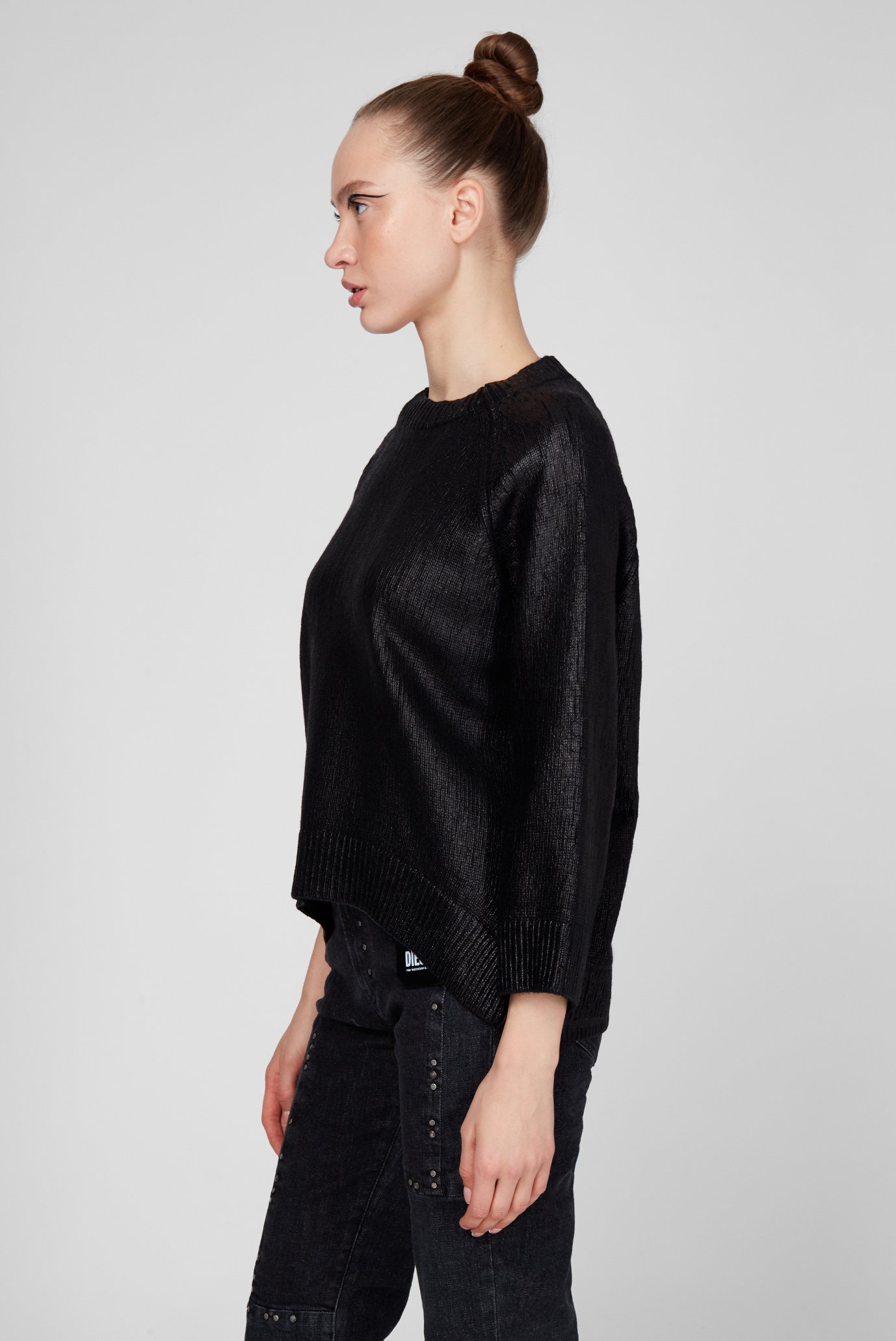 Женский черный свитшот M-NADYA 8