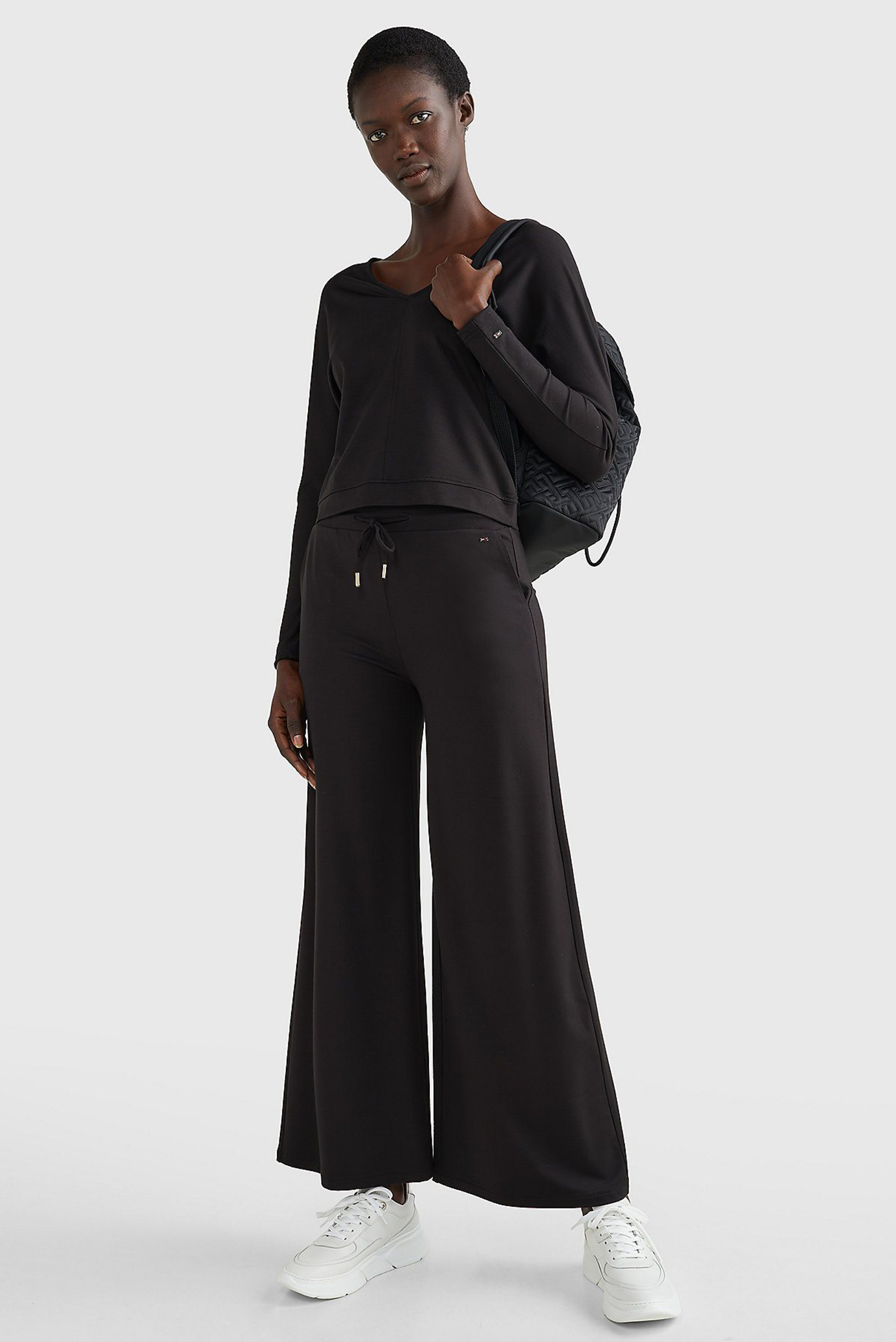 Штаны спортивные WIDE LEG KNIT VISCOSE PANTSTommy Hilfiger Штаны спортивные WIDE LEG KNIT VISCOSE PANTS 7