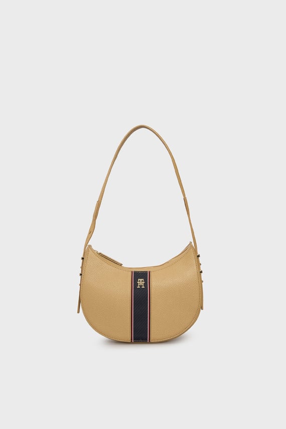 Женская бежевая сумка TH LEGACY SHOULDER BAG