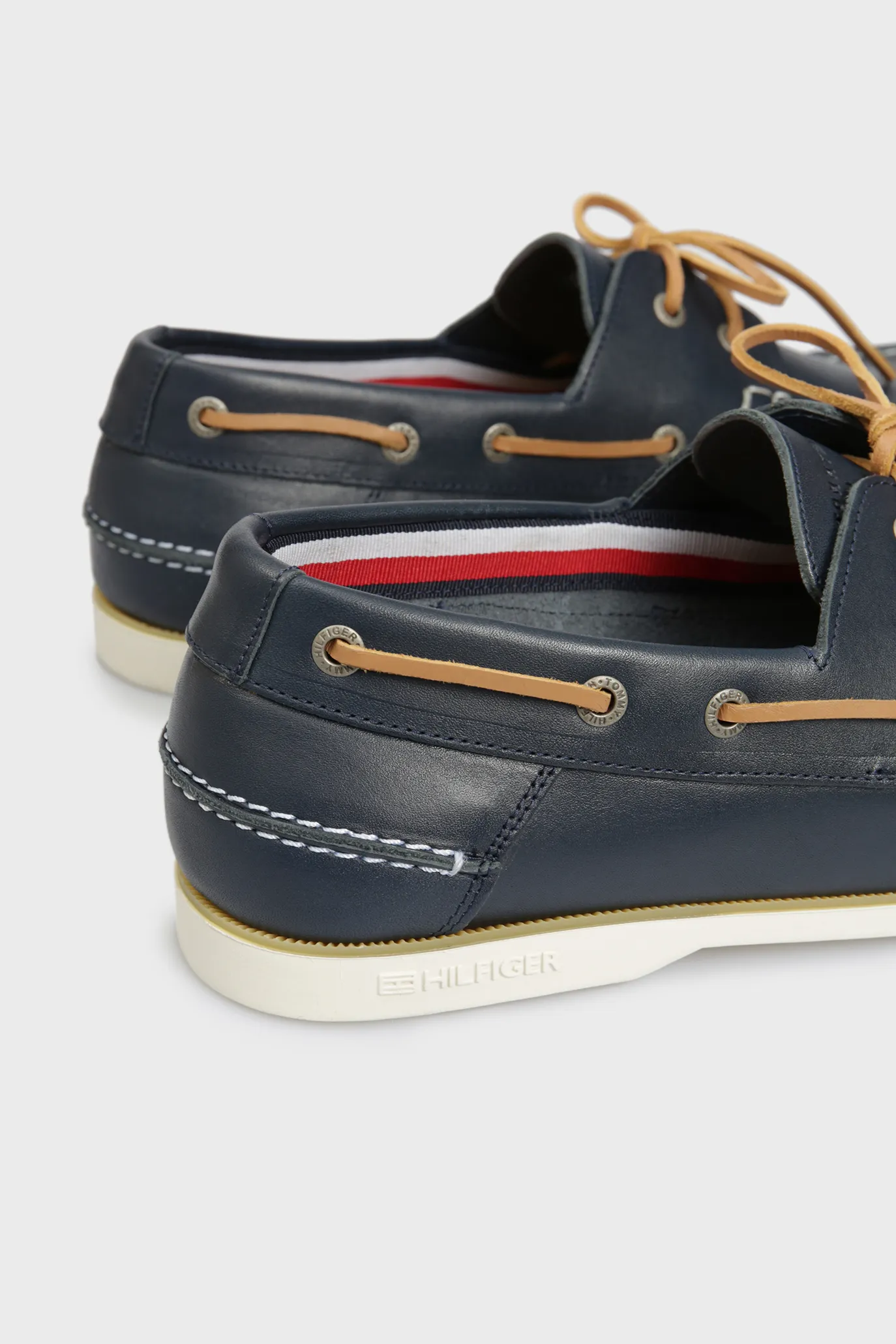 Мужские синие кожаные топсайдеры CLASSIC 10