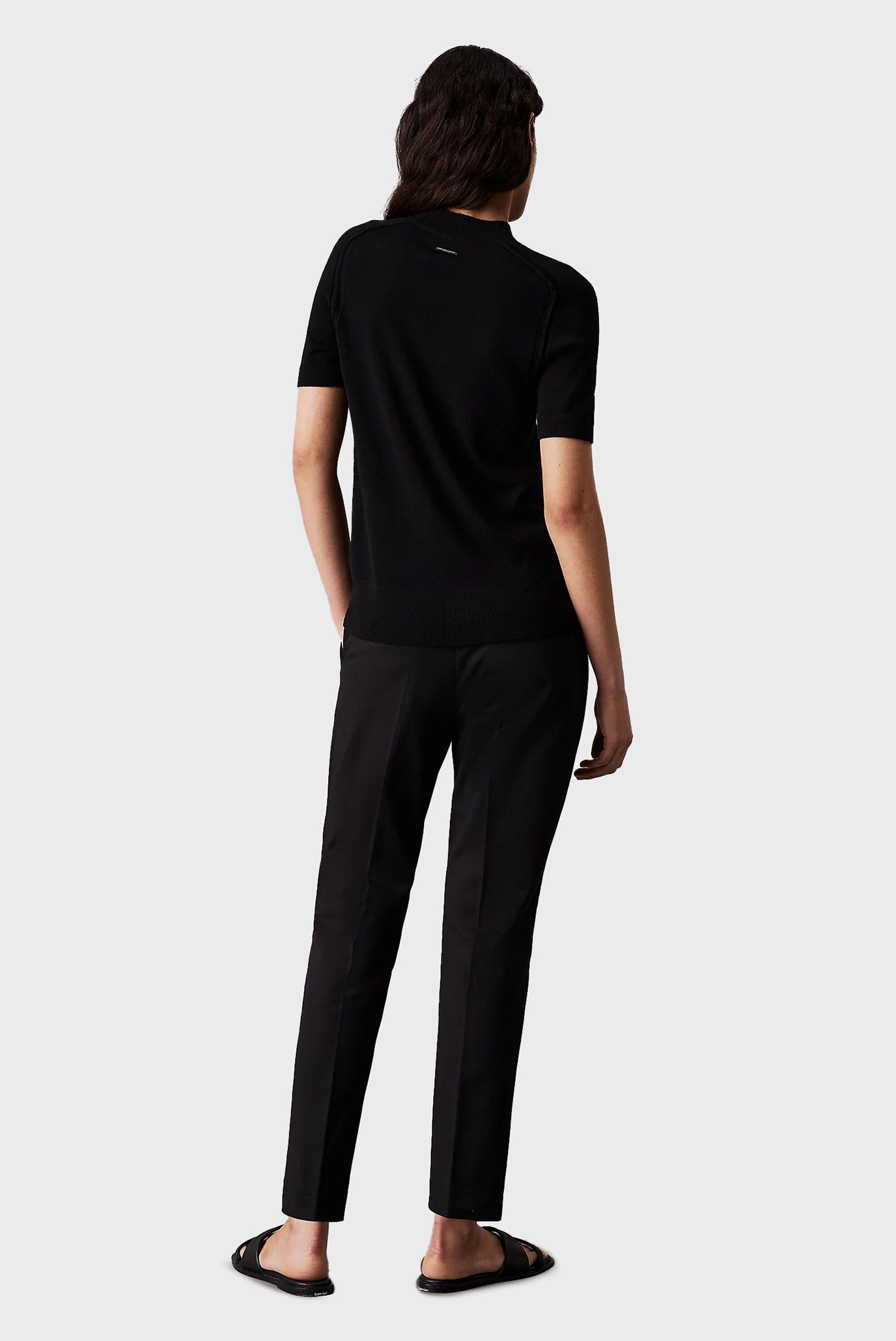 Женские черные брюки COTTON STRETCH SLIM 8