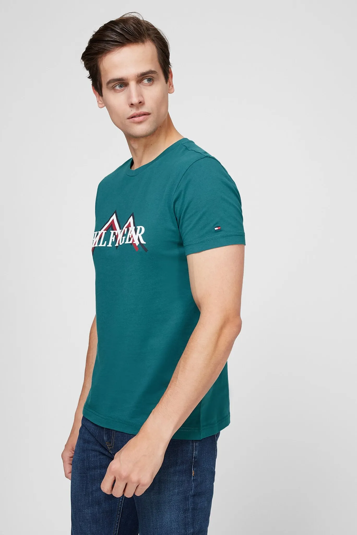 Мужская зеленая футболка MOUNTAIN 3