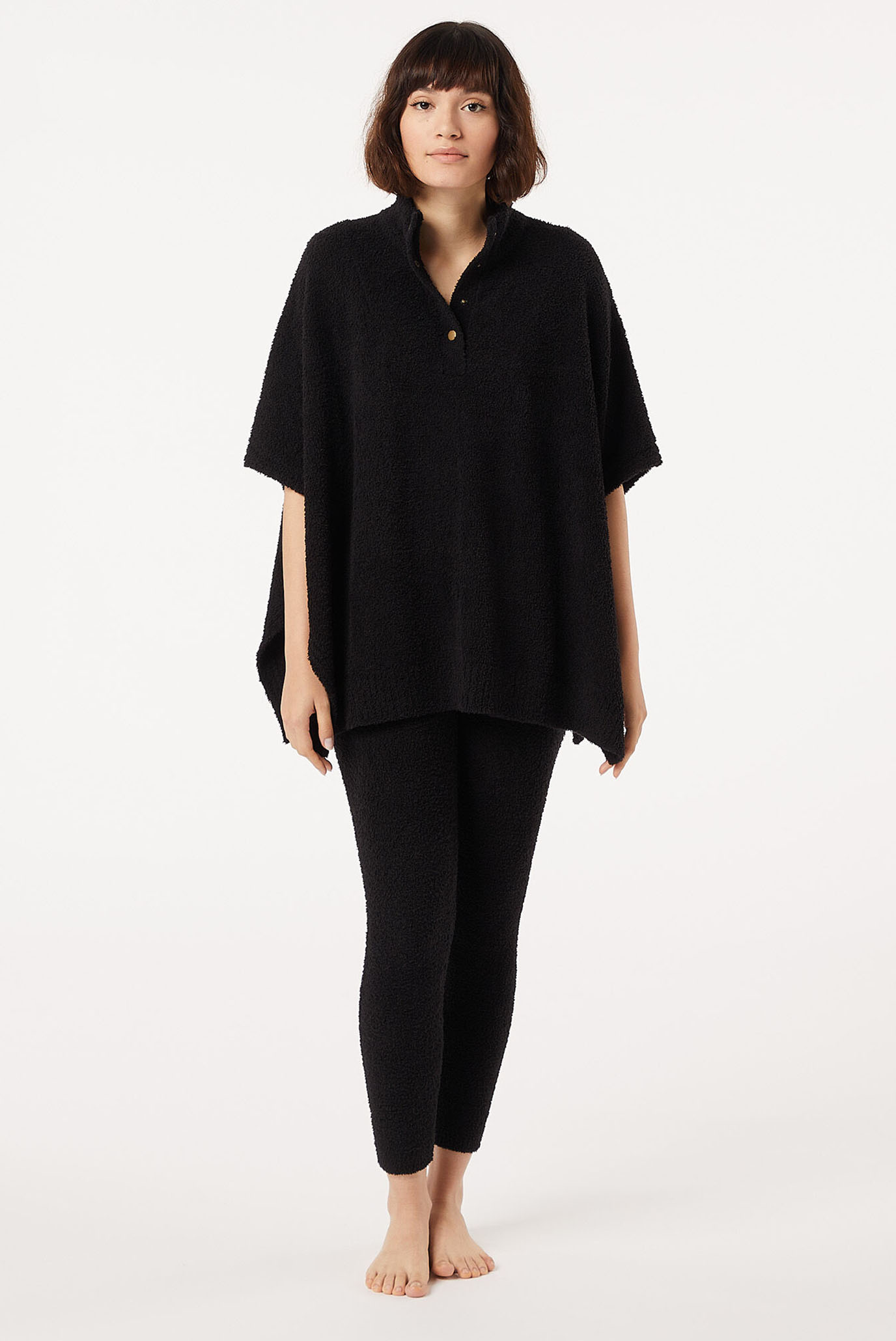 Женское черное пончо BIJAN 5