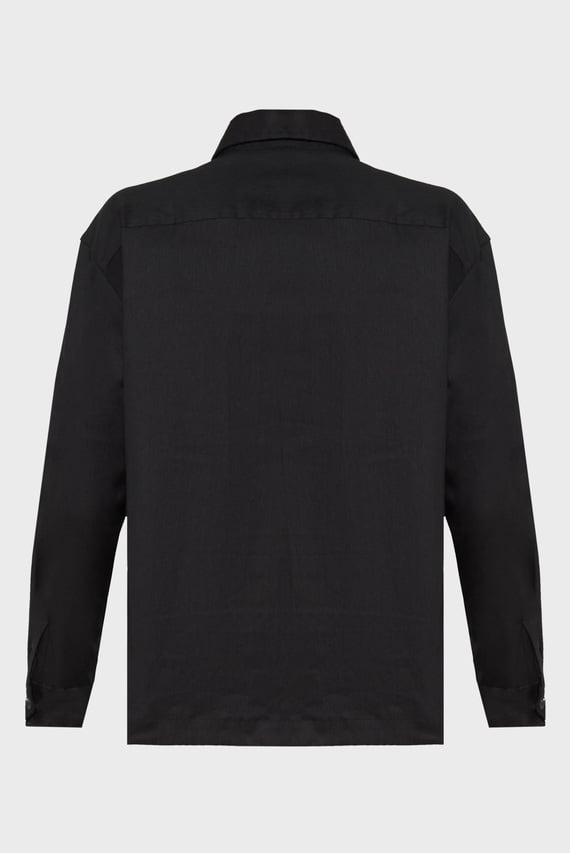 Мужская черная рубашка STRETCH OVERSHIRT