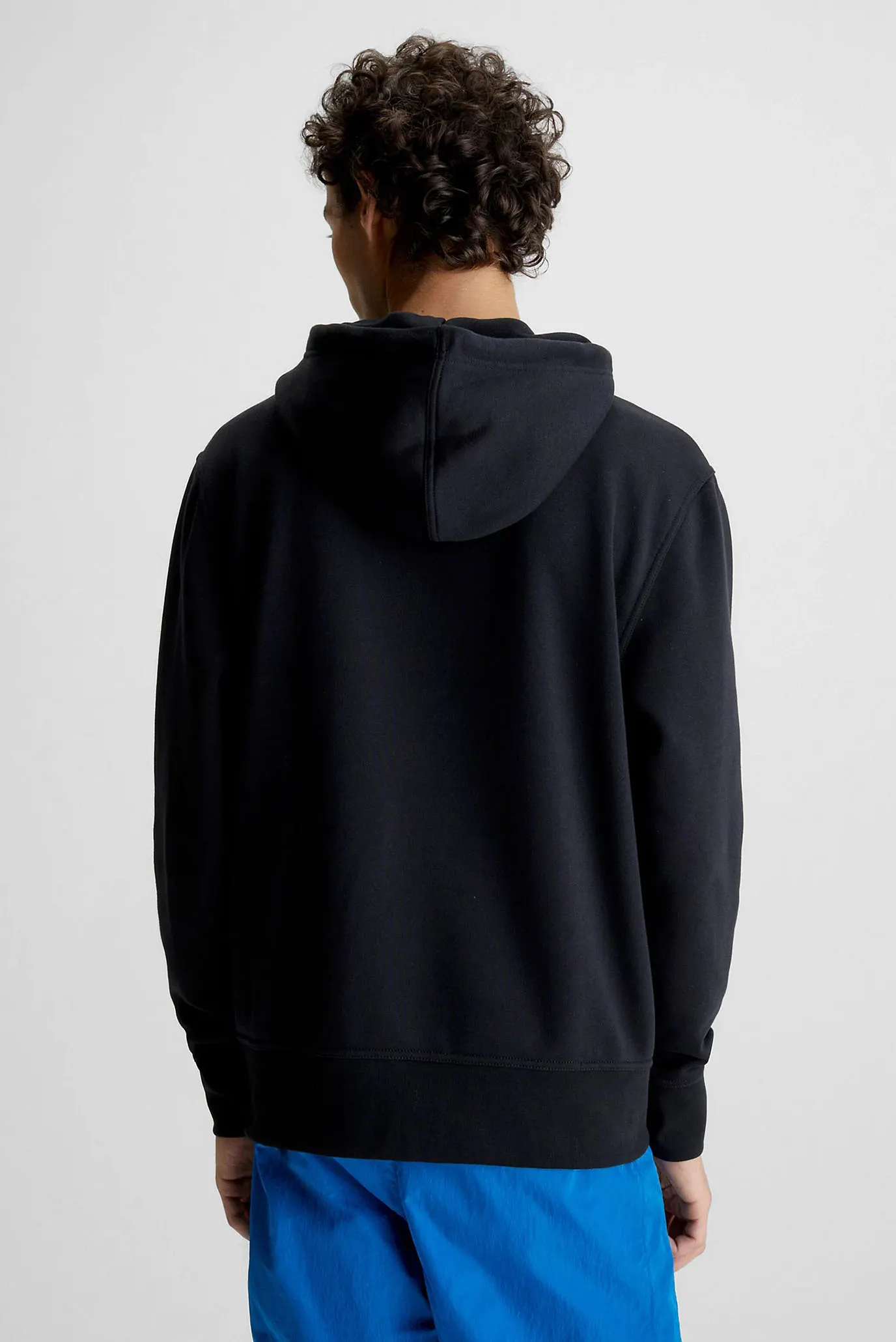 Мужское черное худи TRANSPARENT STRIPE LOGO HOODIE 10