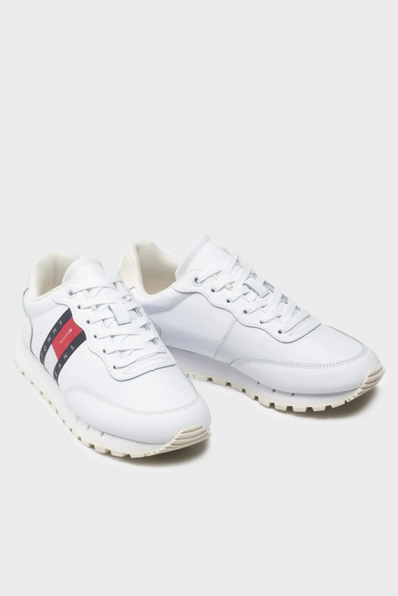 Женские белые кожаные кроссовки LEATHER RUNNER 4