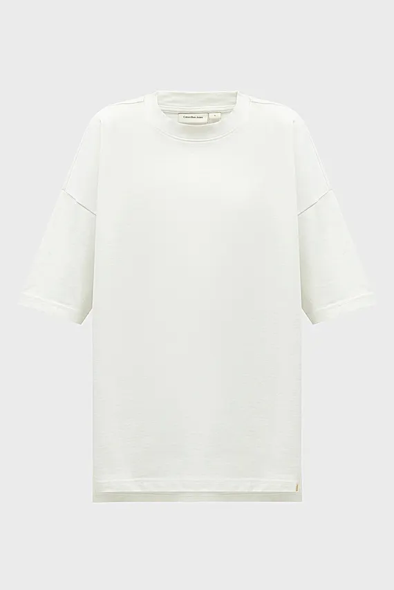 Женская белая футболка CONTEMPORARY SIDE SPLIT Calvin Klein Jeans