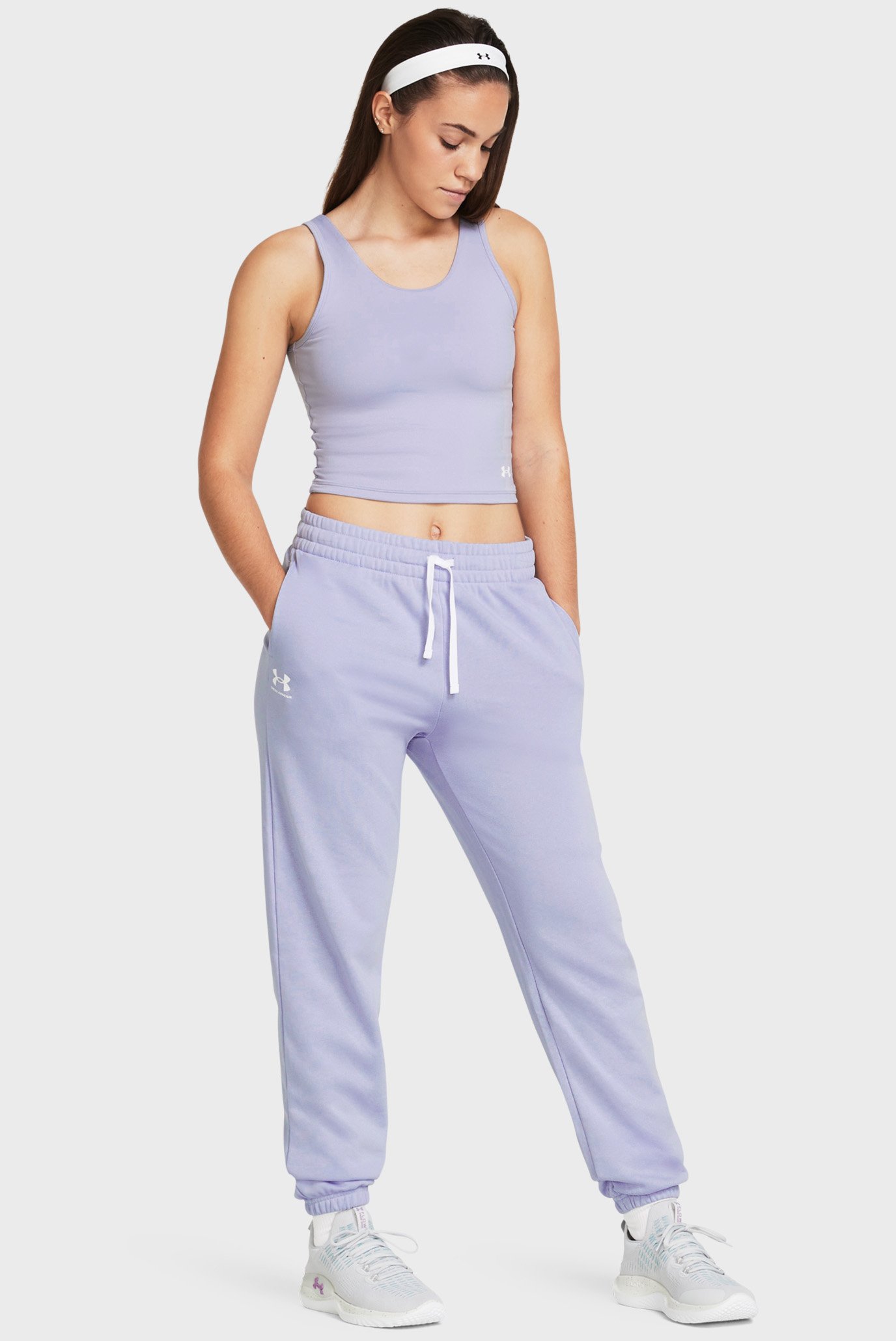 Женские сиреневые спортивные брюки UA Rival Terry Jogger 2