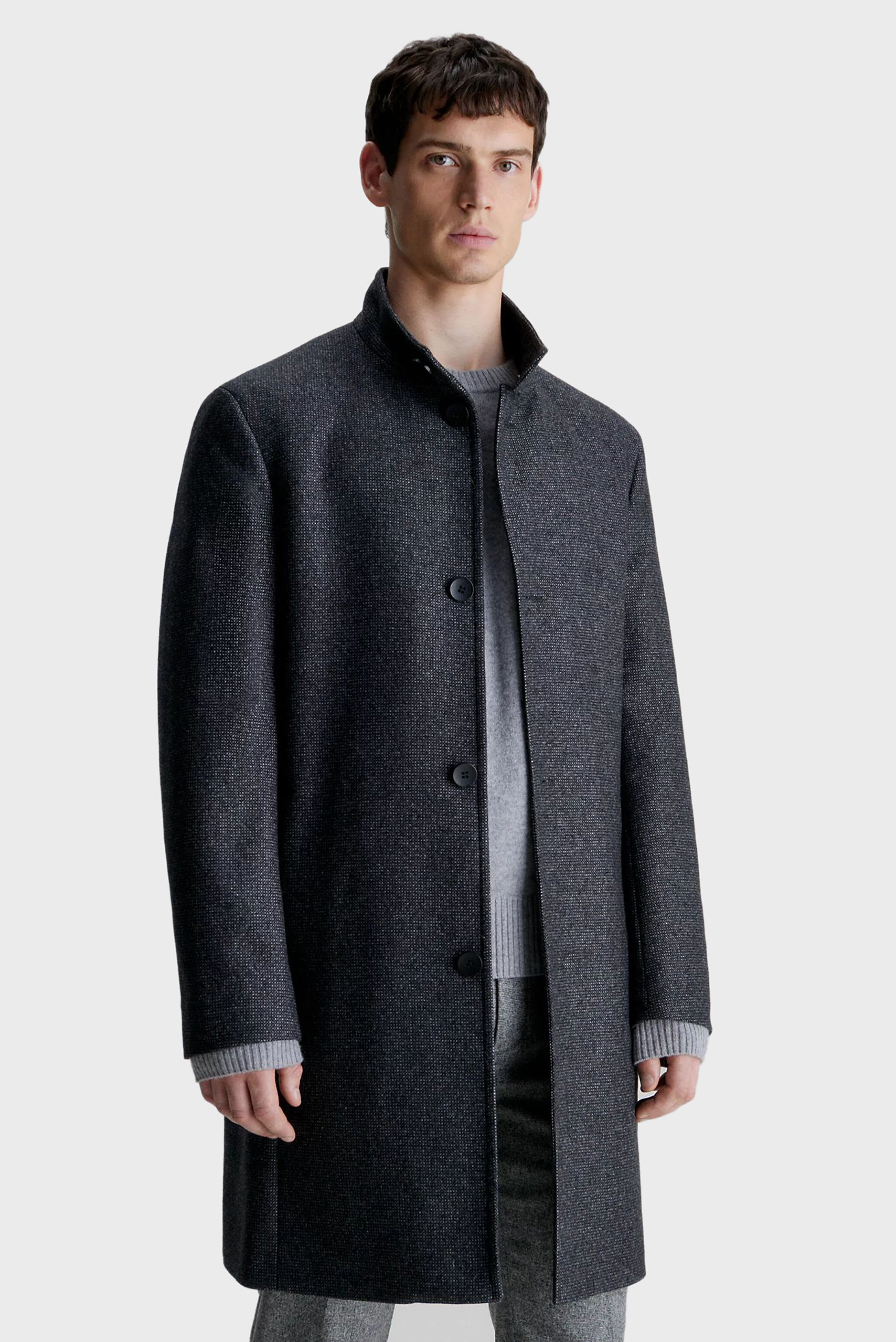 Пальто WOOL BLEND FUNNEL NECK COAT 1