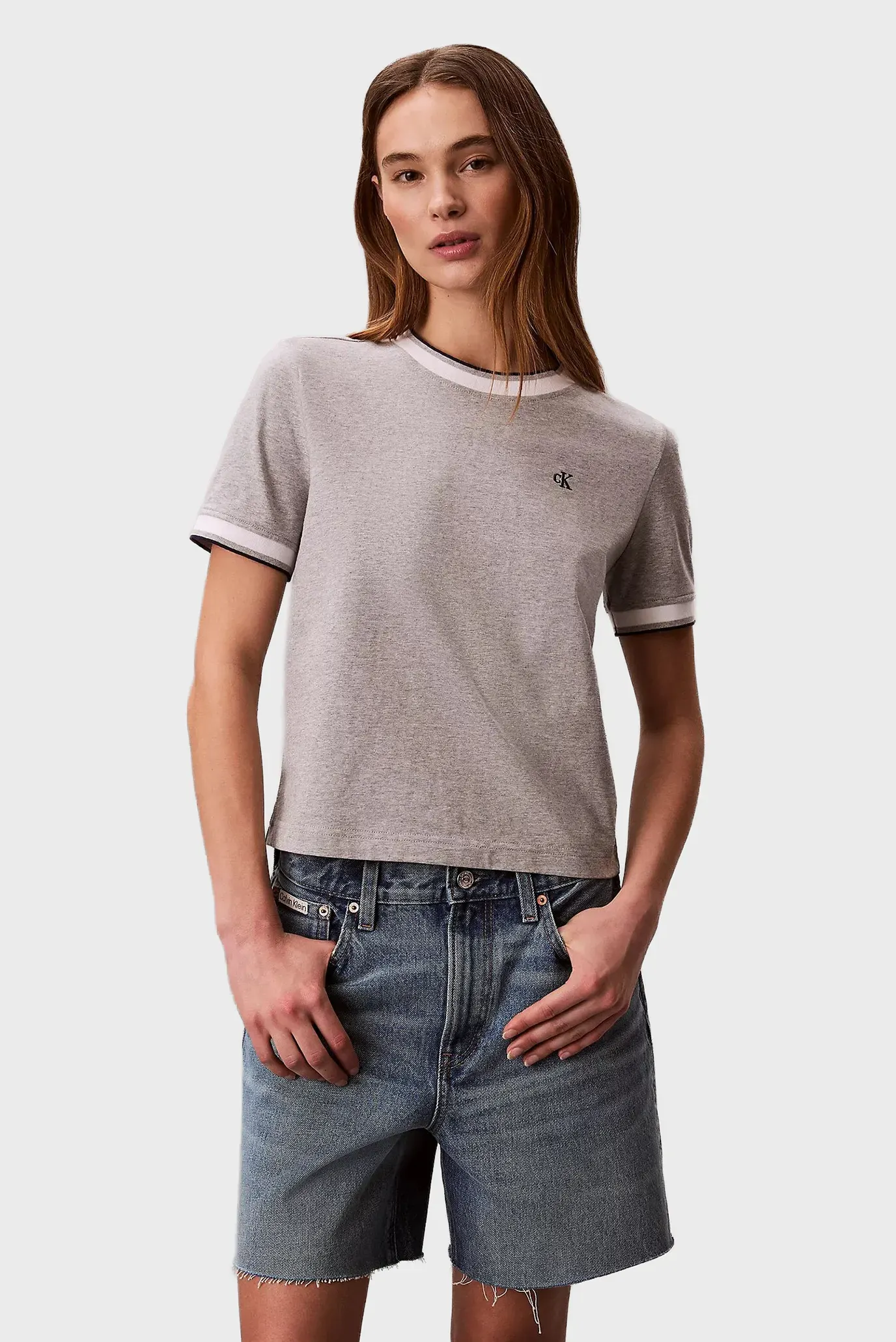 Футболка SS CTN MONOGRAM STRIPE TRIM TEE 1